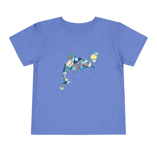 Toddler Unisex Geometric Dolphin Tee - Oceanic Wonder Edition
