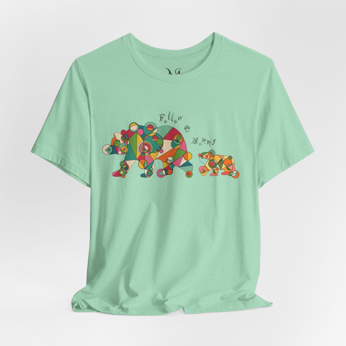Women's Geometric Mother & Baby Bear Tee - Follow Mommy Edition
