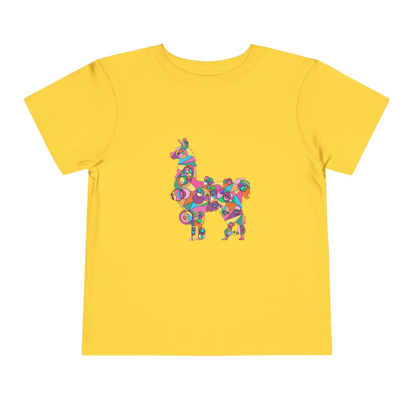 Toddler Unisex Geometric Llama Tee - Andean Joy Edition