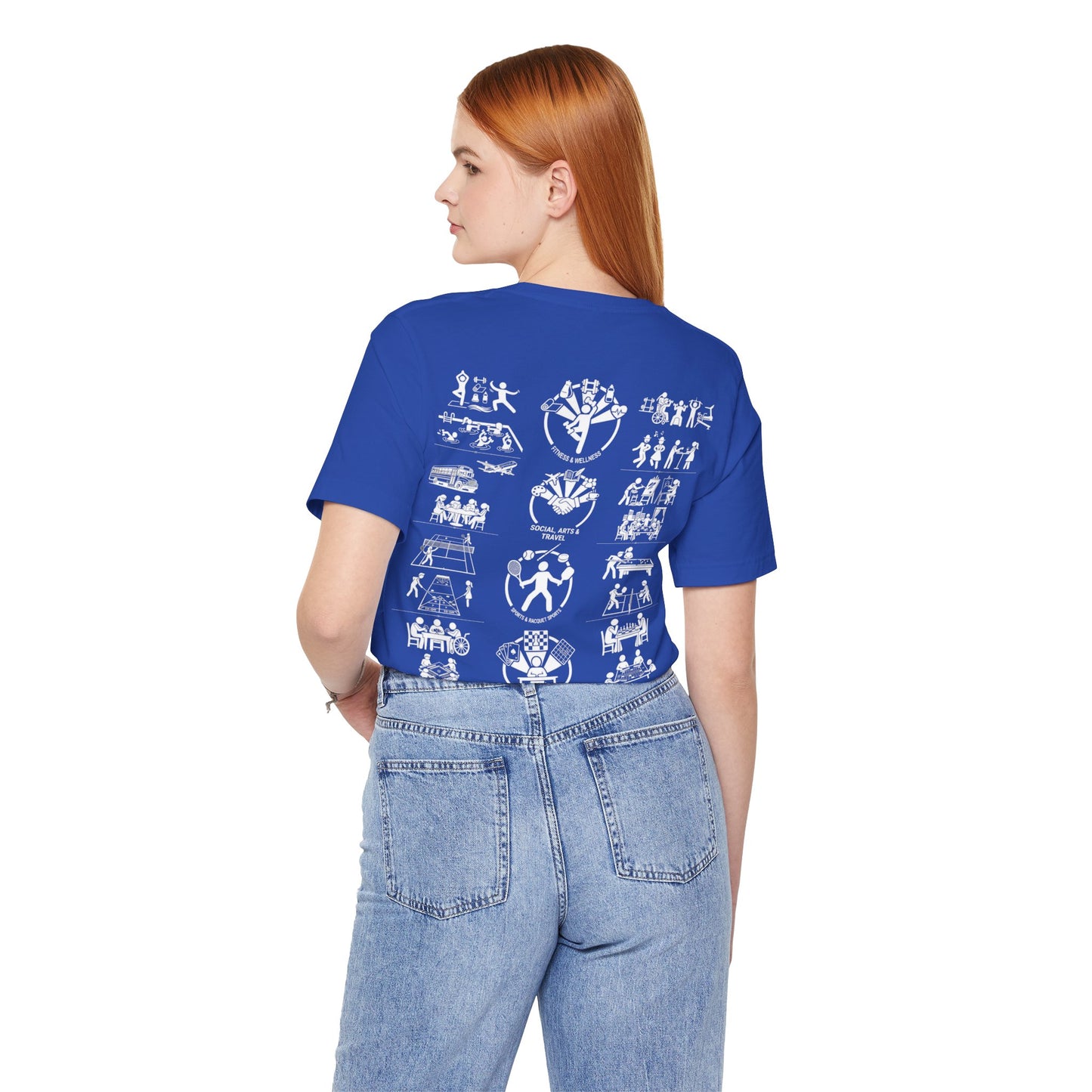 Falls Run – Community Activities Unisex Tee (True Royal & Black)