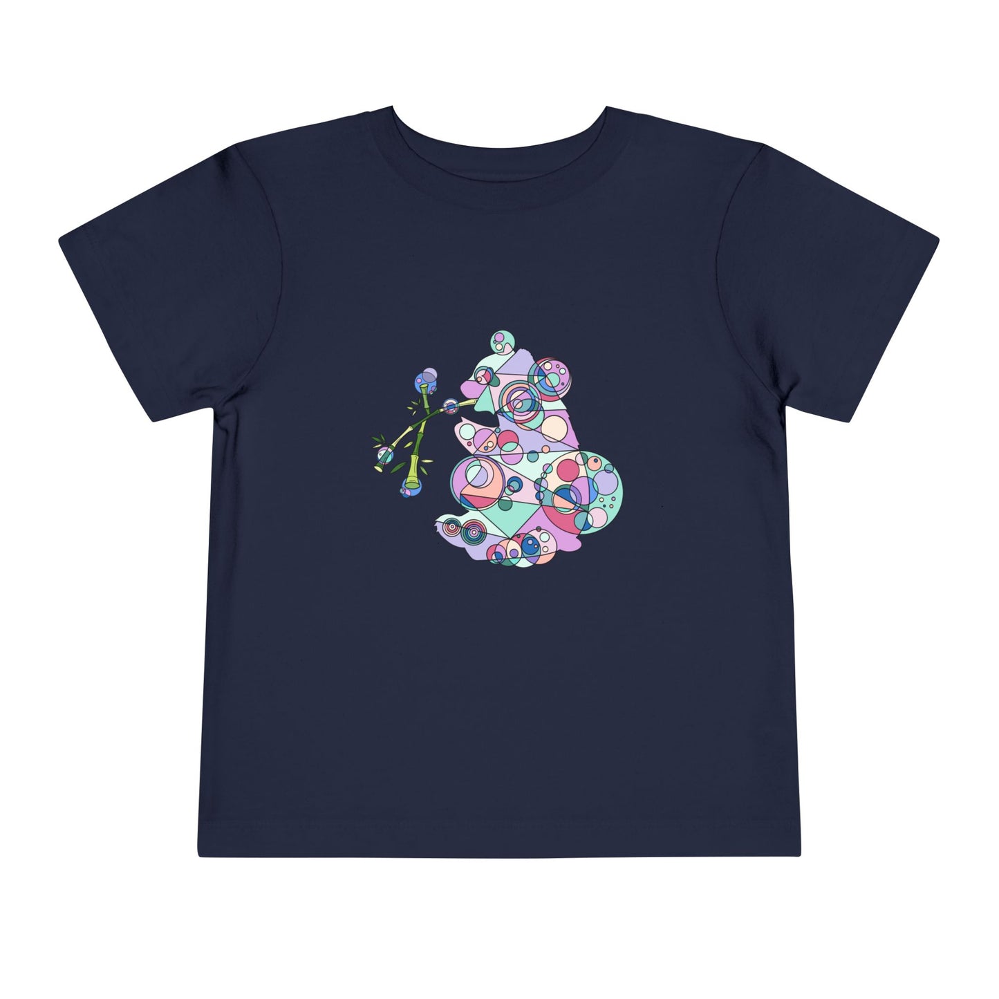 Toddler Unisex Geometric Panda Tee – Cosmic Bamboo Edition