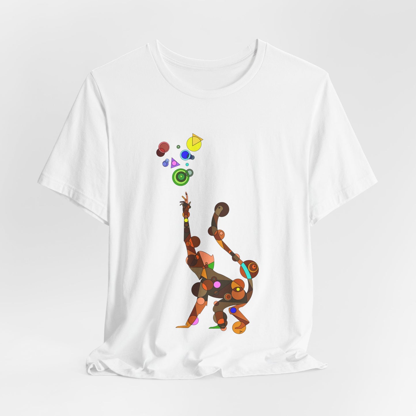 Unisex Geometric Monkey Tee - Cosmic Edition