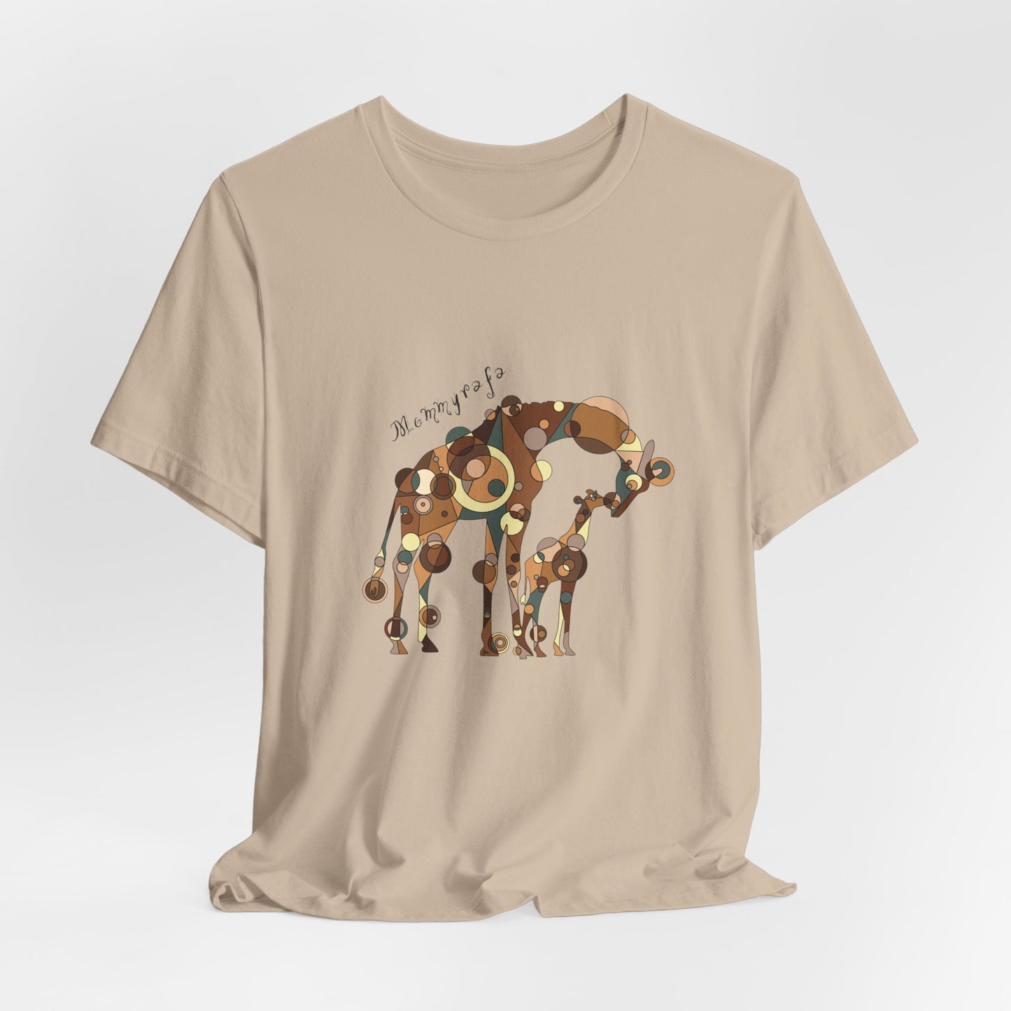 Women's Geometric Mother & Baby Giraffe Tee - Mommyrafa Edition
