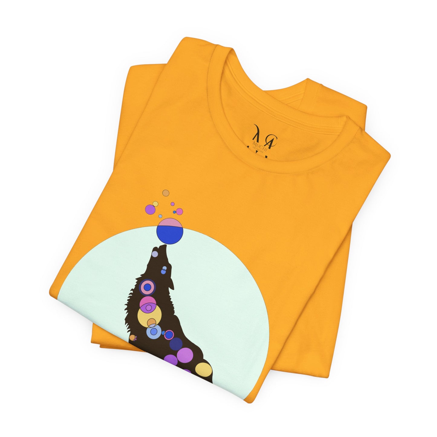 Unisex Geometric Wolf Tee - Cosmic Edition