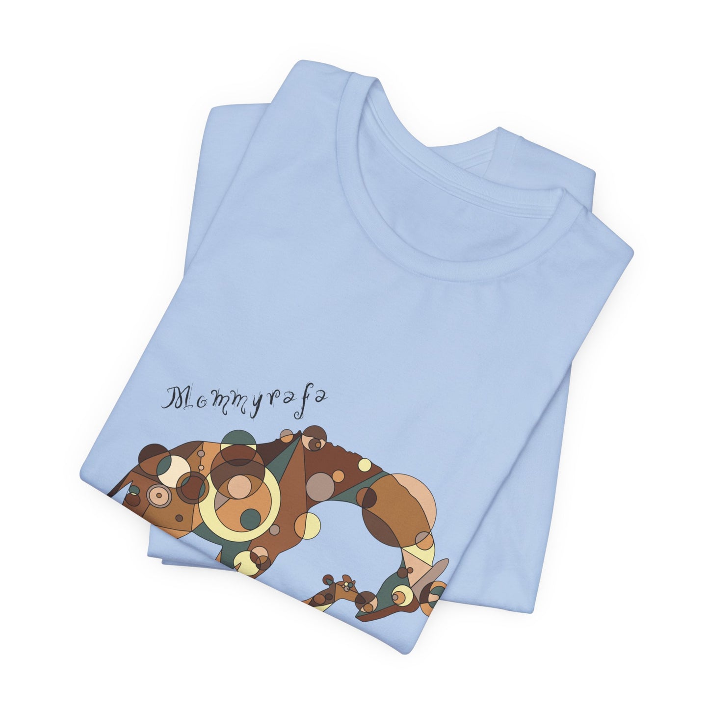 Women's Geometric Mother & Baby Giraffe Tee - Mommyrafa Edition