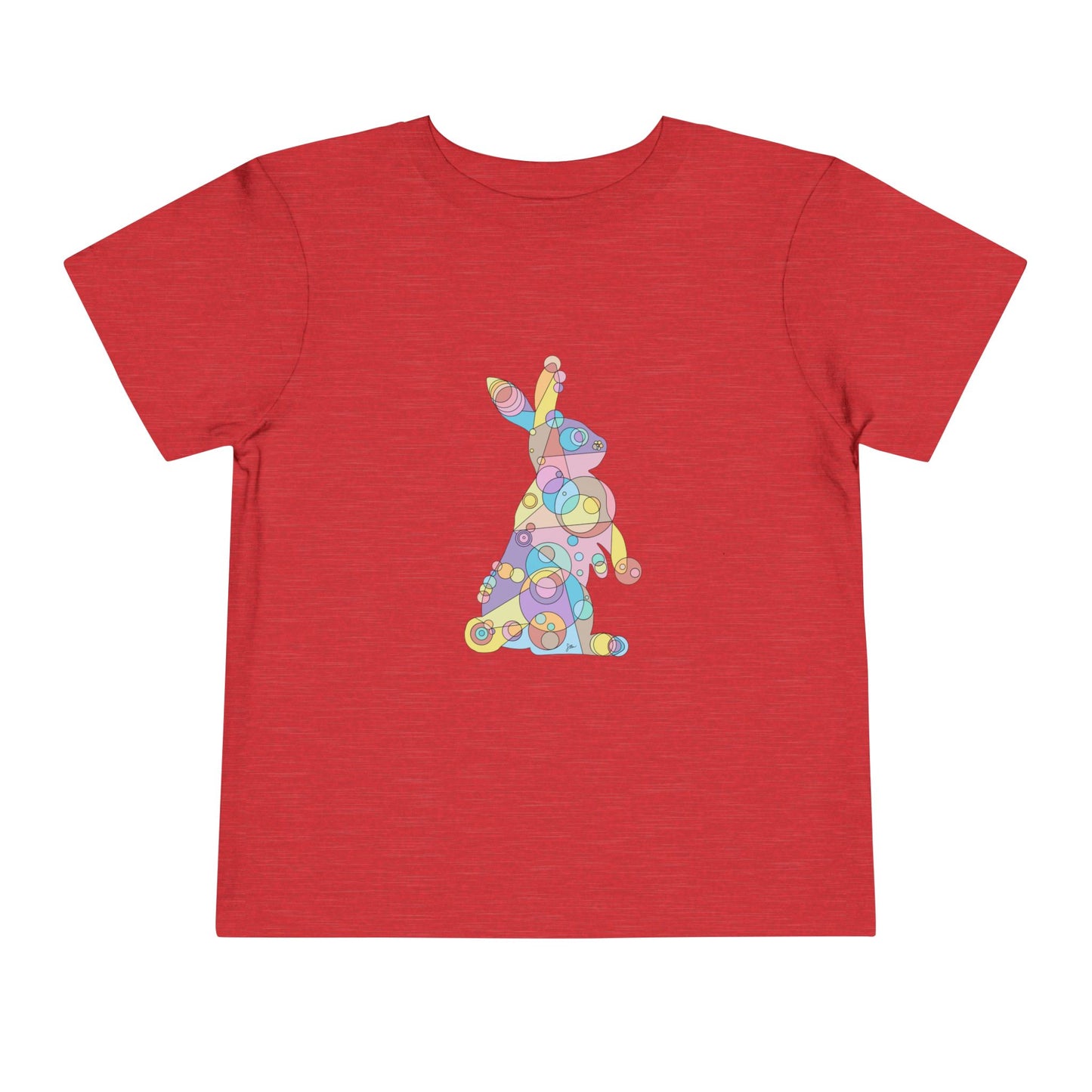 Toddler Unisex Geometric Bunny Tee - Pastel Wonder Edition