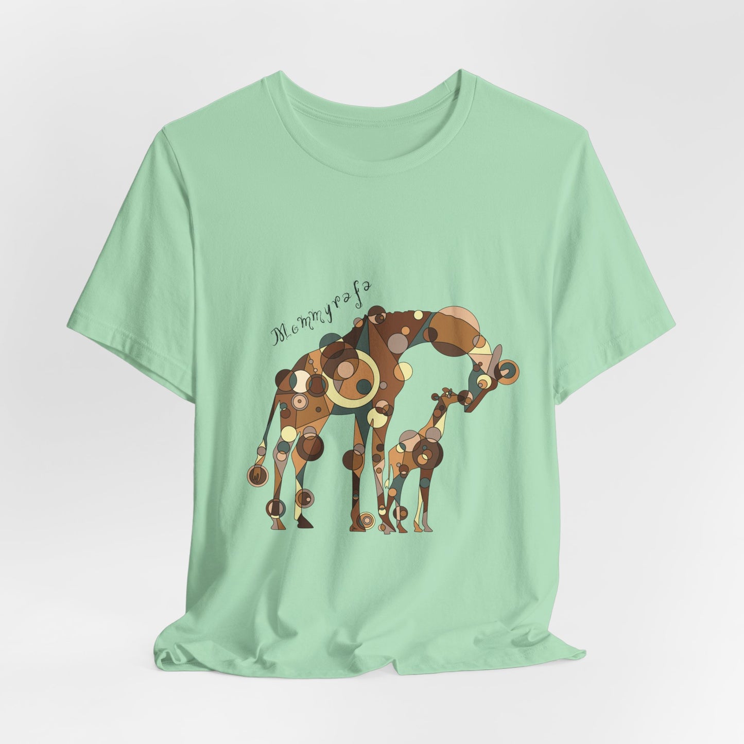 Women's Geometric Mother & Baby Giraffe Tee - Mommyrafa Edition
