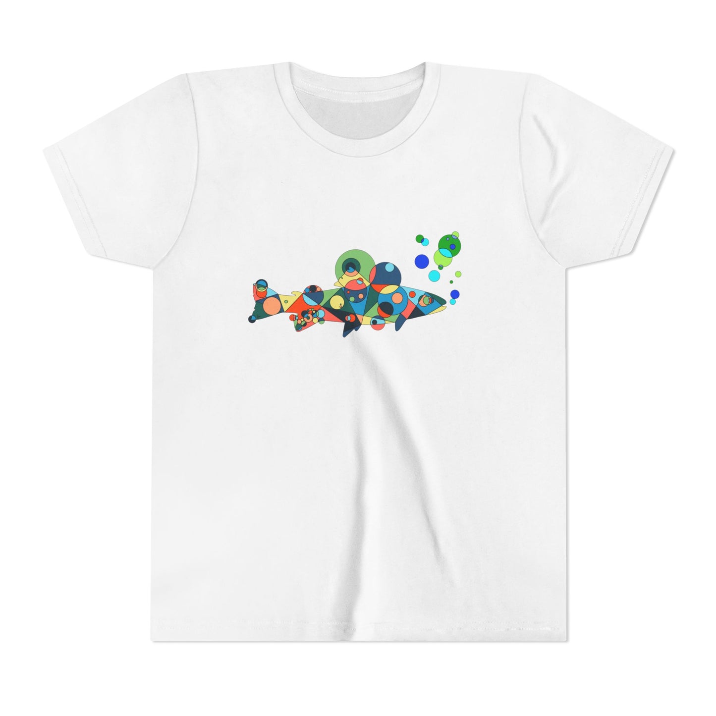 Youth Unisex Geometric Fish Tee - Aquatic Wonder Edition