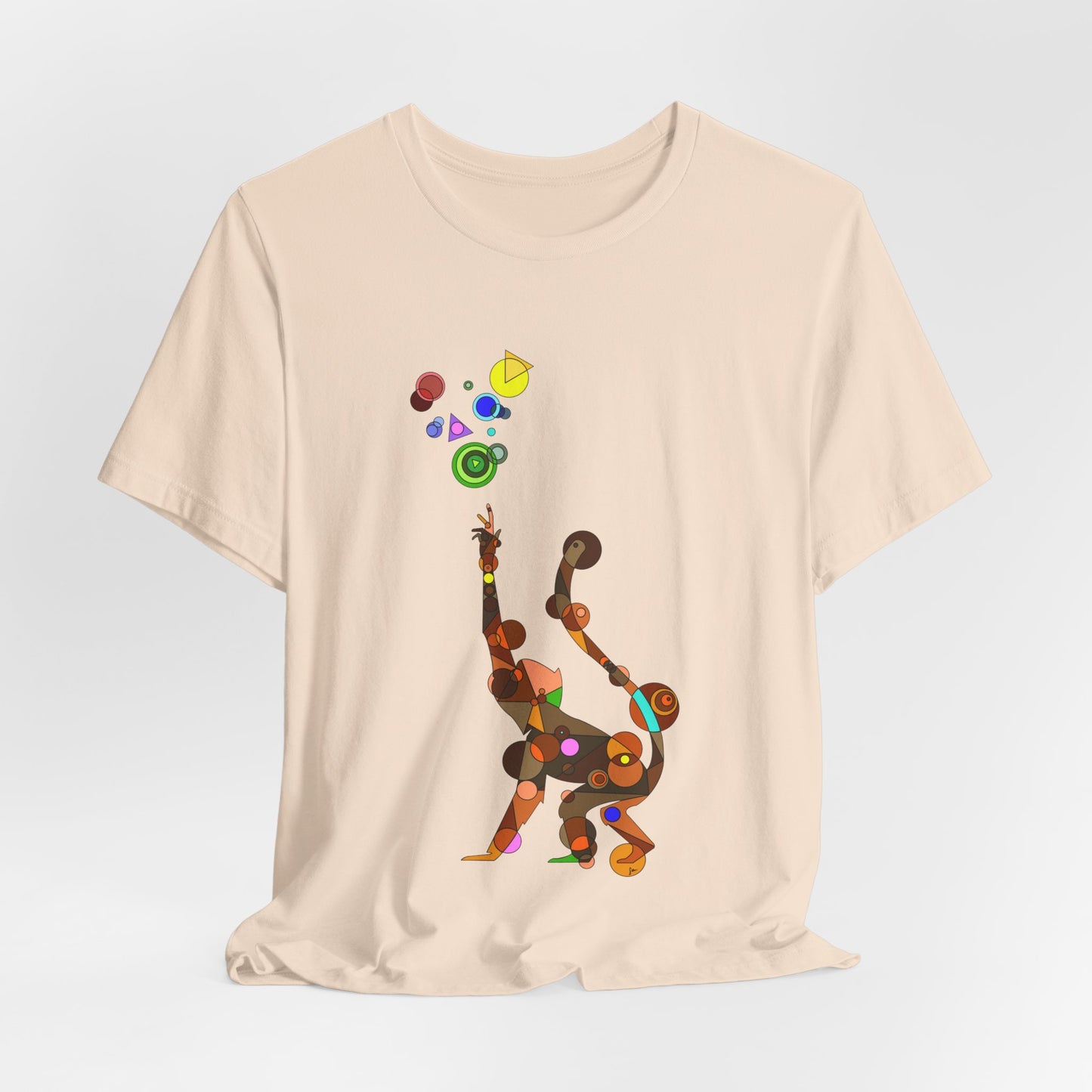 Unisex Geometric Monkey Tee - Cosmic Edition