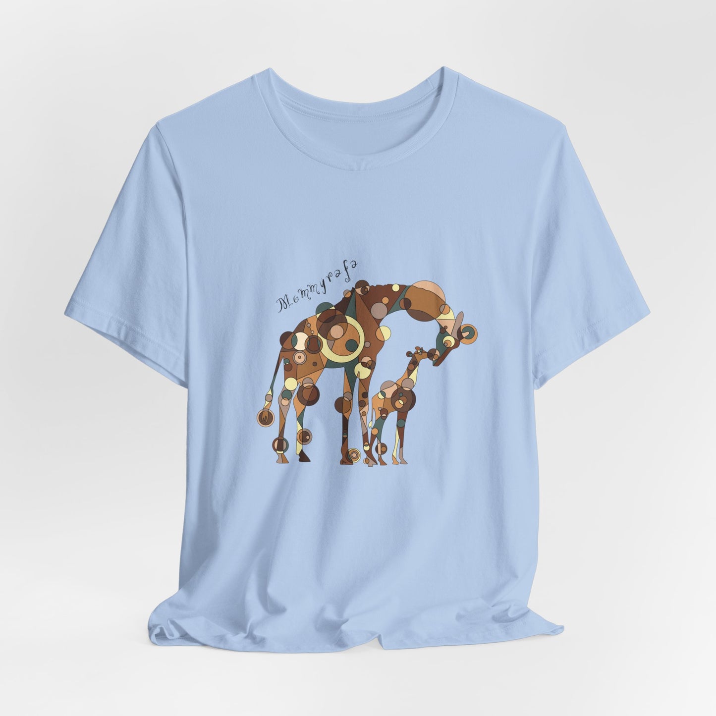 Women's Geometric Mother & Baby Giraffe Tee - Mommyrafa Edition