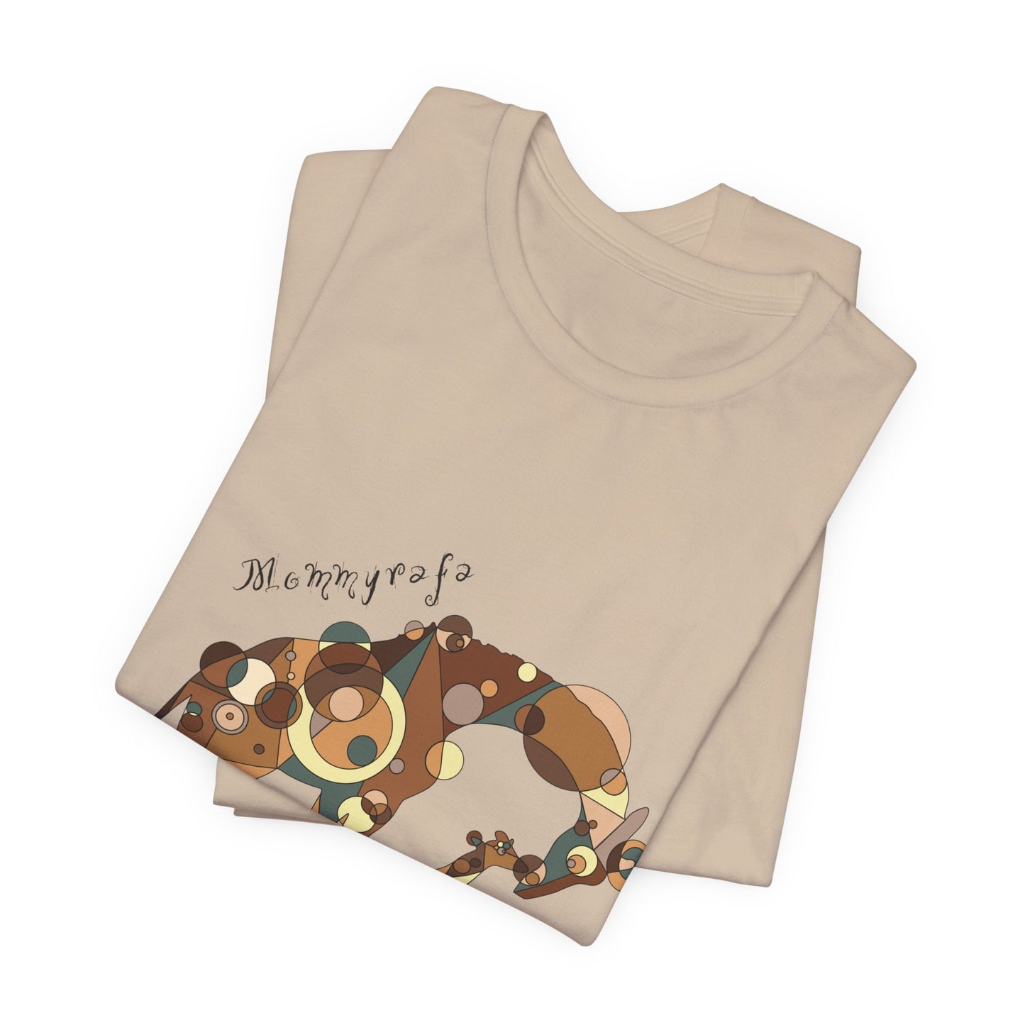 Women's Geometric Mother & Baby Giraffe Tee - Mommyrafa Edition