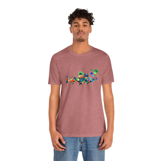 Unisex Geometric Fish Tee – Aquatic Wonder Edition