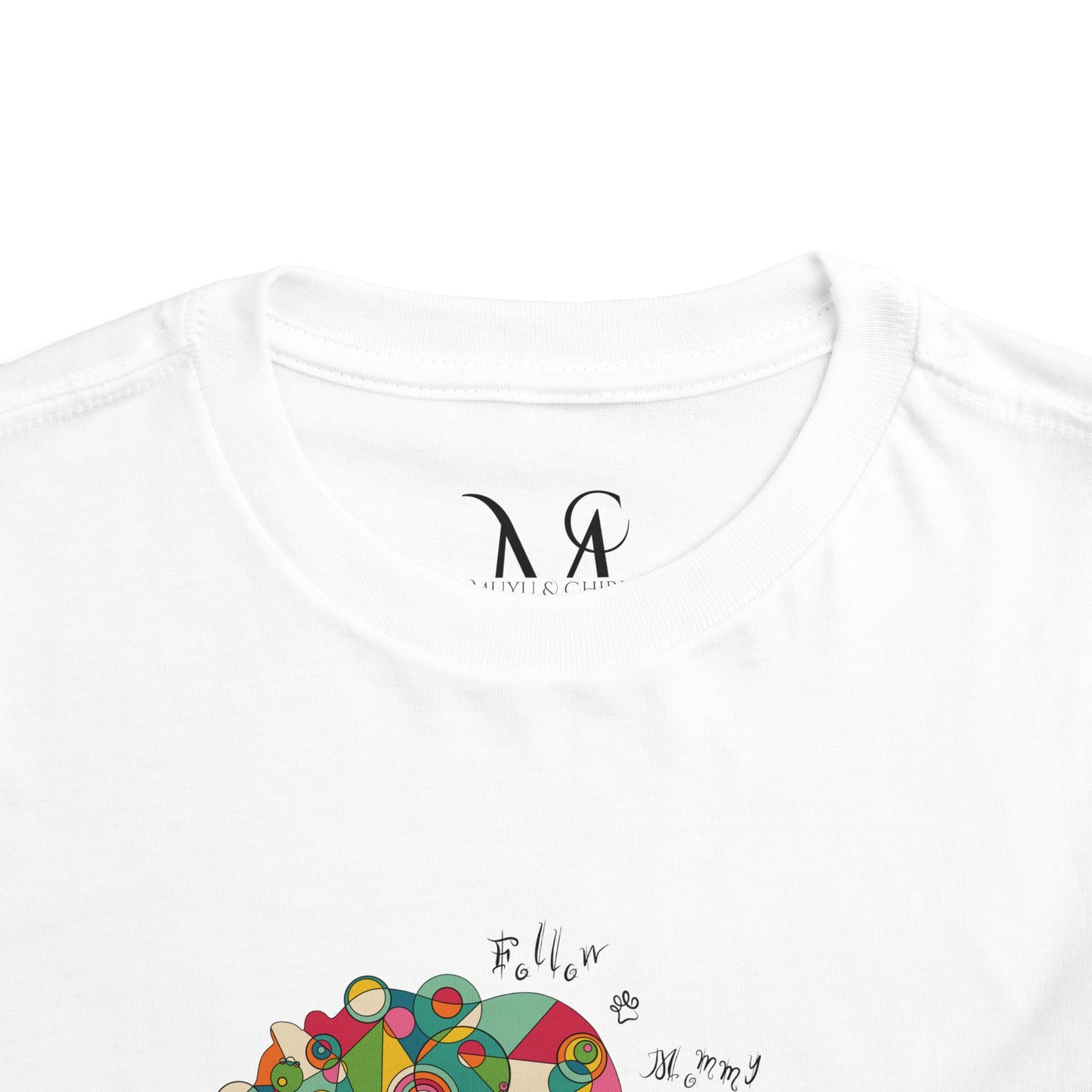Toddler Unisex Geometric Bear Tee - Follow Mommy Edition