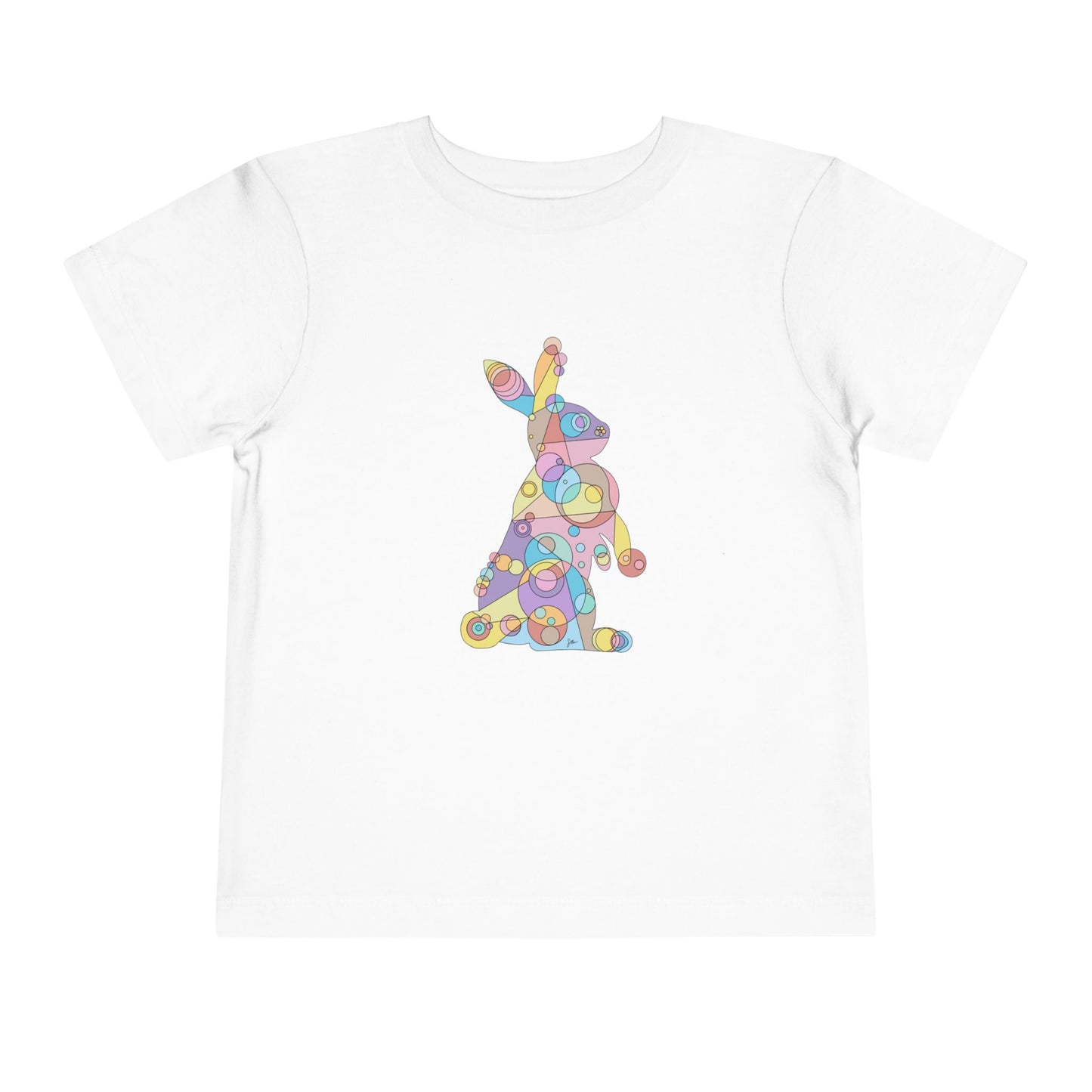 Toddler Unisex Geometric Bunny Tee - Pastel Wonder Edition