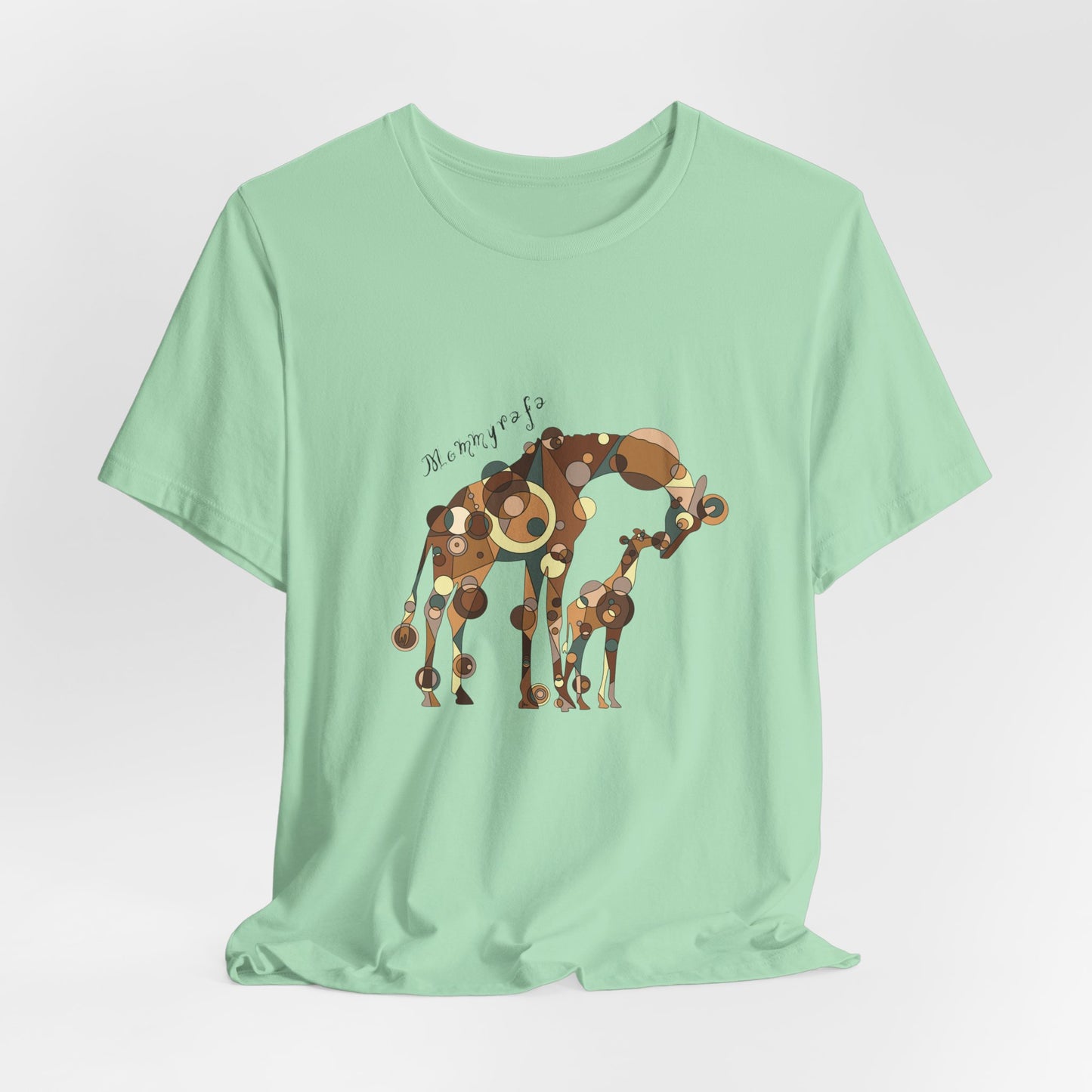 Women's Geometric Mother & Baby Giraffe Tee - Mommyrafa Edition