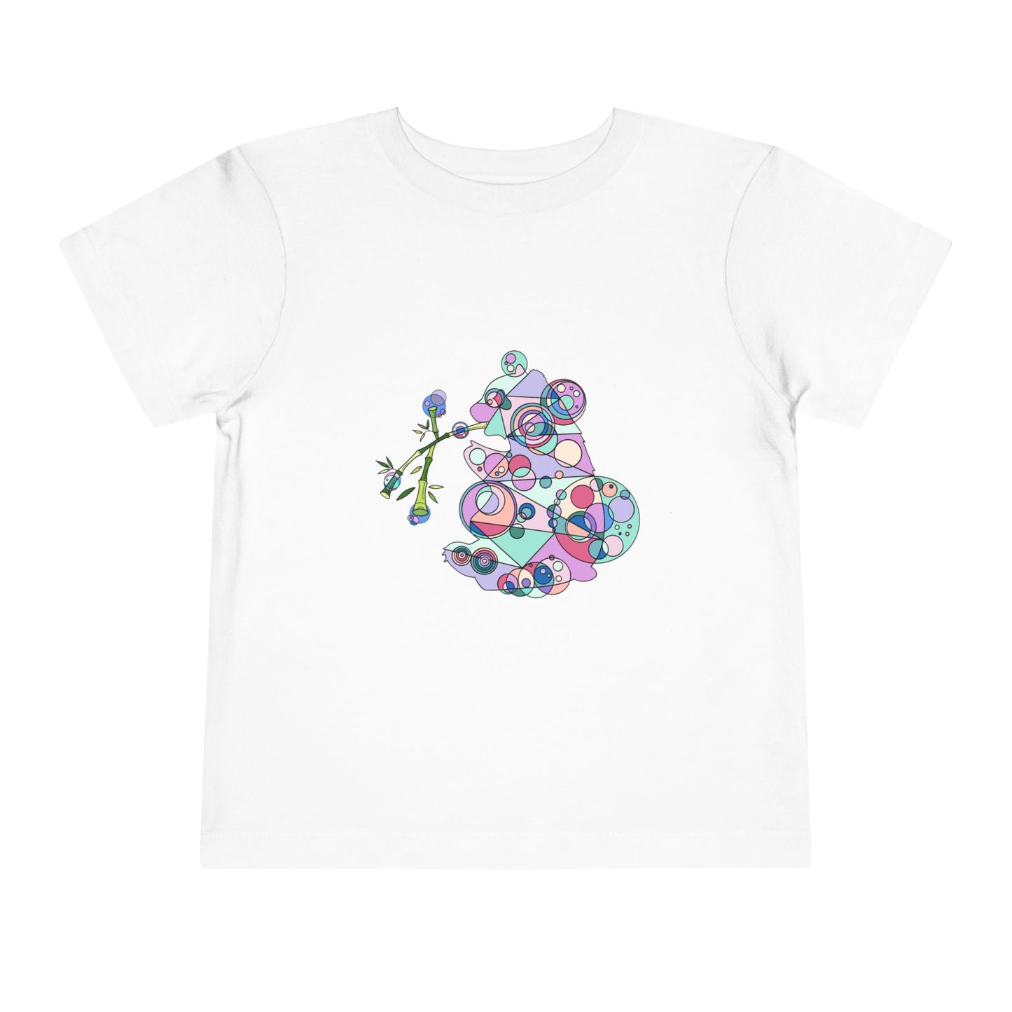 Toddler Unisex Geometric Panda Tee – Cosmic Bamboo Edition