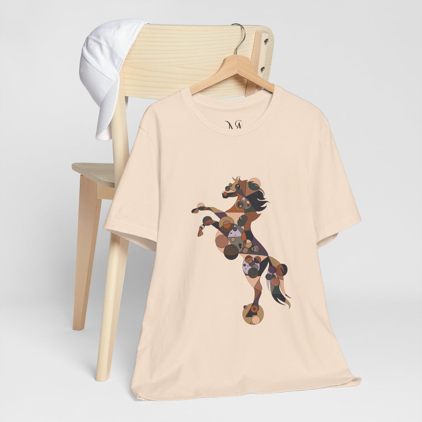 Unisex Geometric Horse Tee - Equine Mosaic Edition