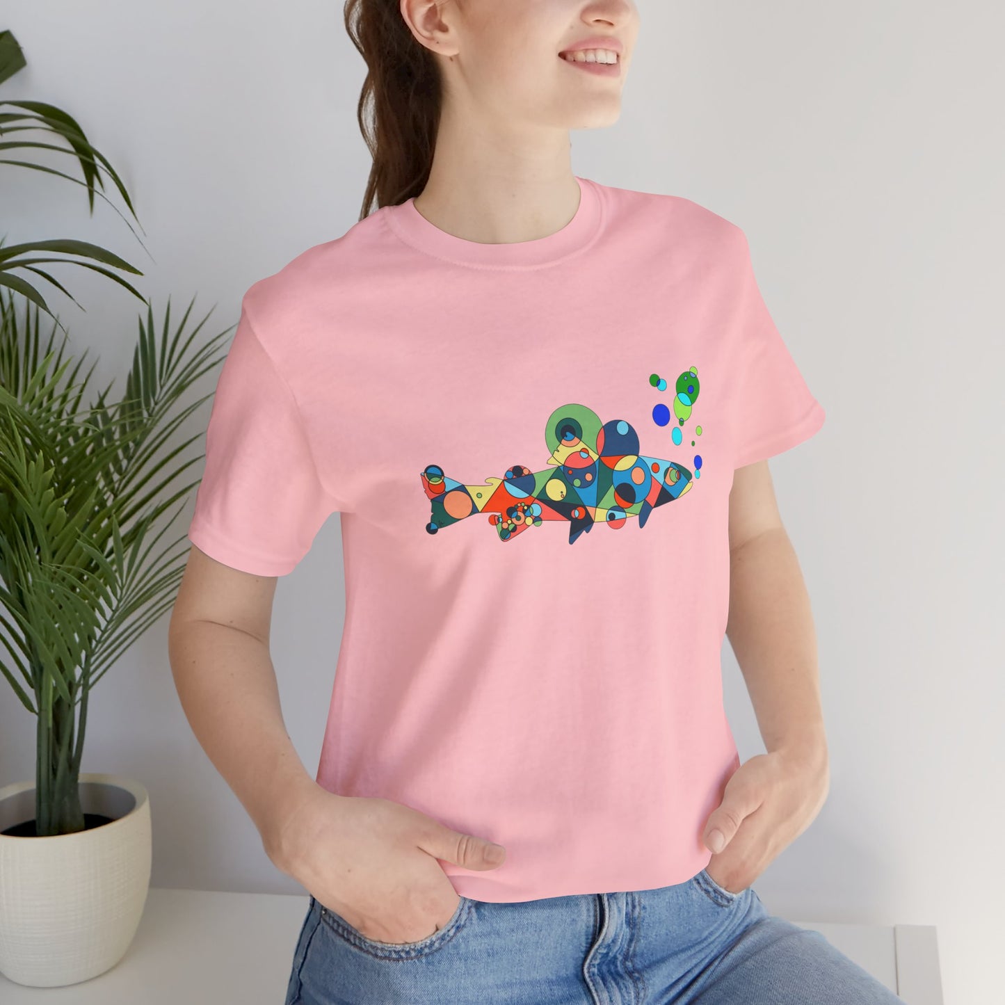 Unisex Geometric Fish Tee – Aquatic Wonder Edition