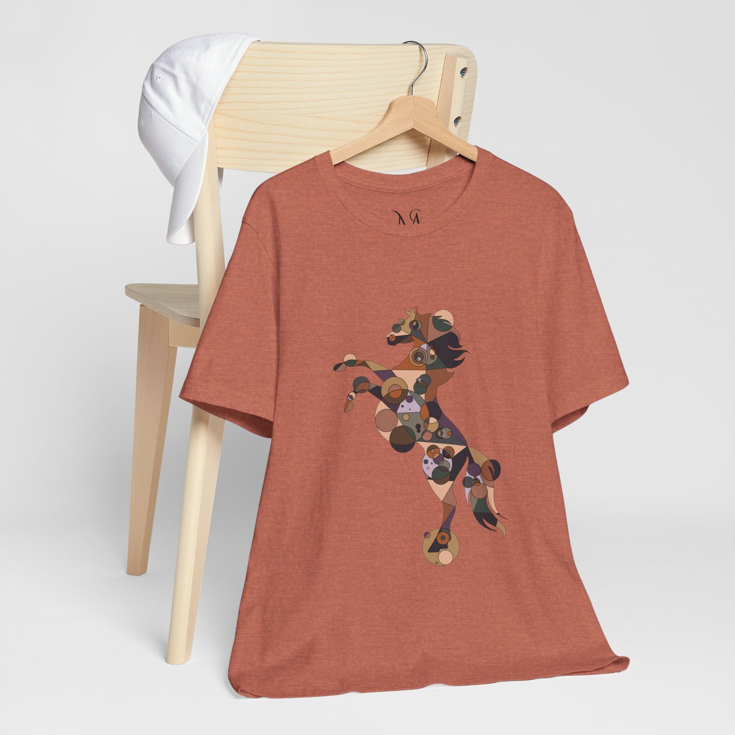 Unisex Geometric Horse Tee - Equine Mosaic Edition