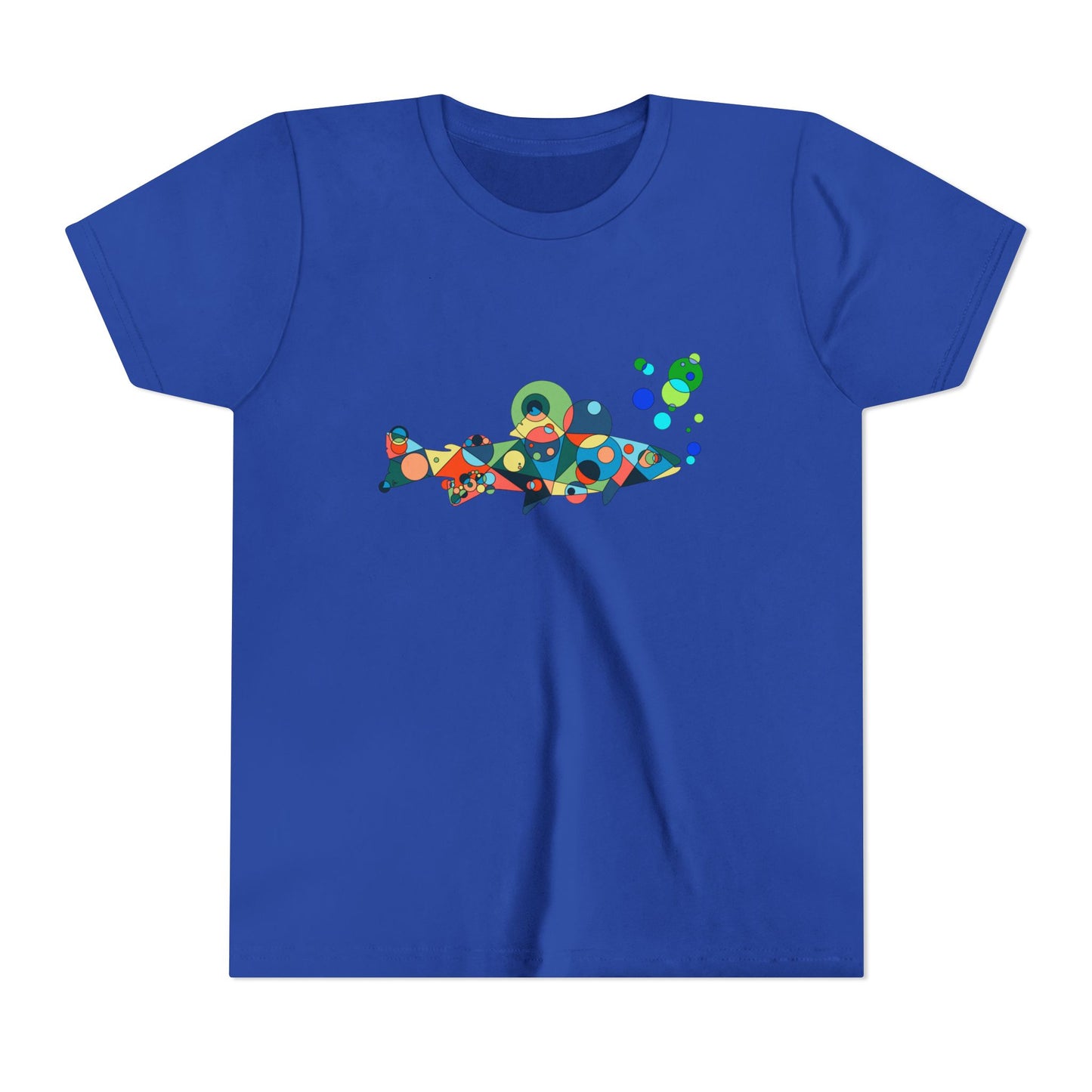Youth Unisex Geometric Fish Tee - Aquatic Wonder Edition
