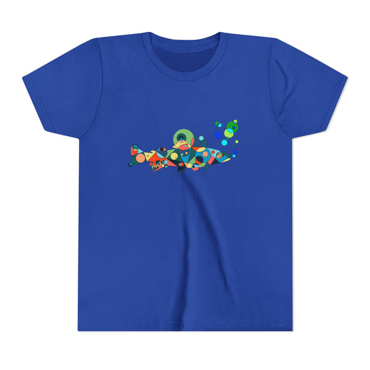 Youth Unisex Geometric Fish Tee - Aquatic Wonder Edition