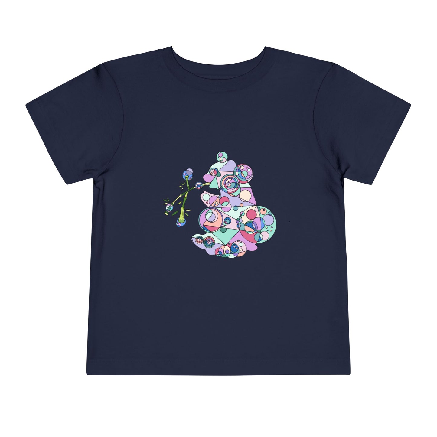 Toddler Unisex Geometric Panda Tee – Cosmic Bamboo Edition