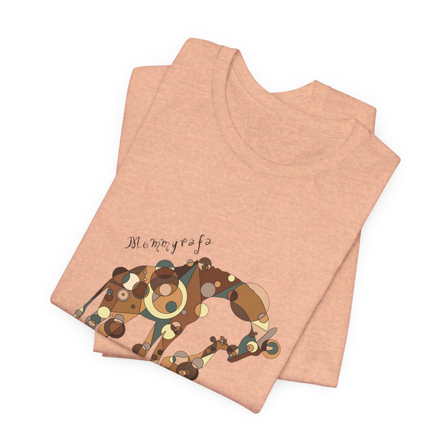 Women's Geometric Mother & Baby Giraffe Tee - Mommyrafa Edition