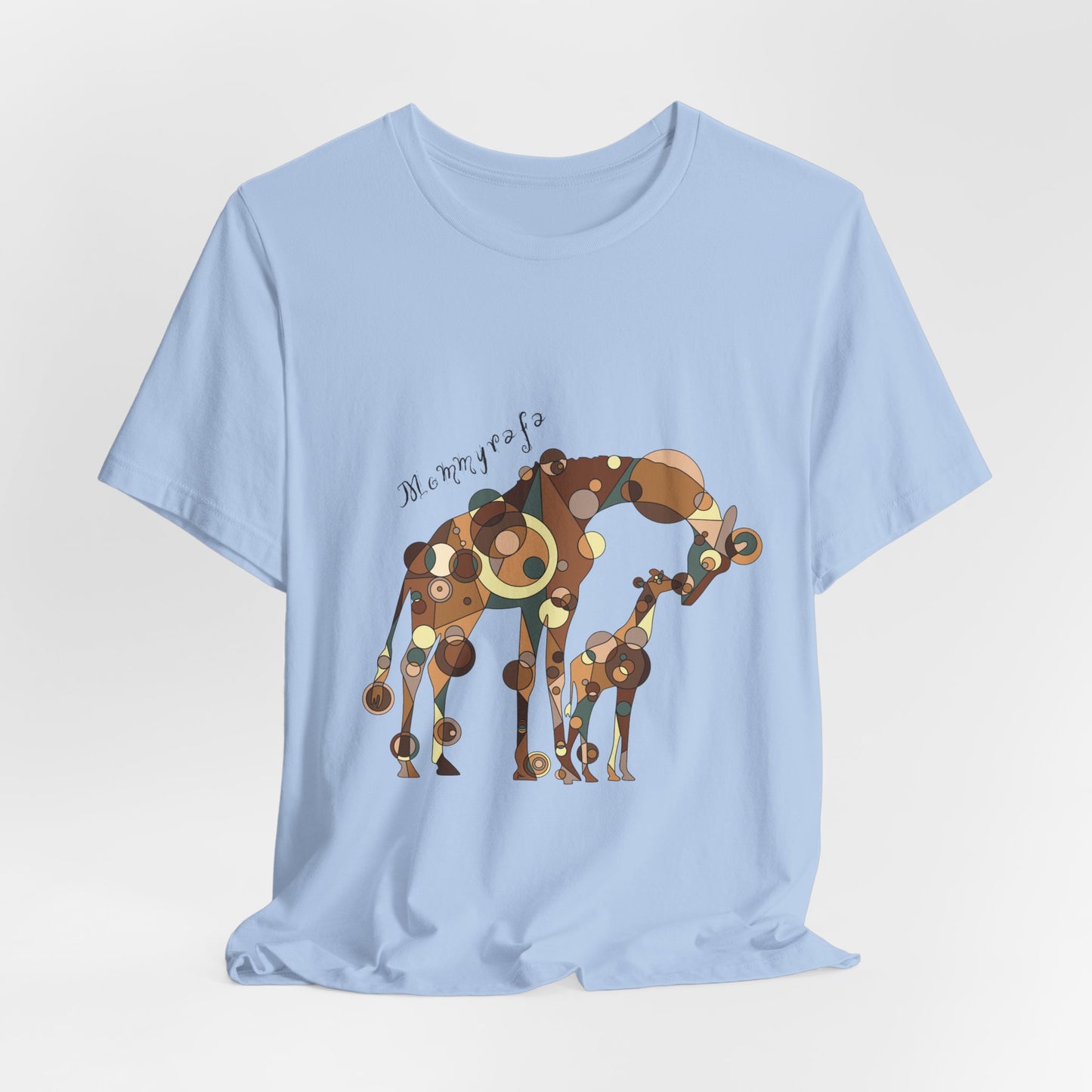 Women's Geometric Mother & Baby Giraffe Tee - Mommyrafa Edition