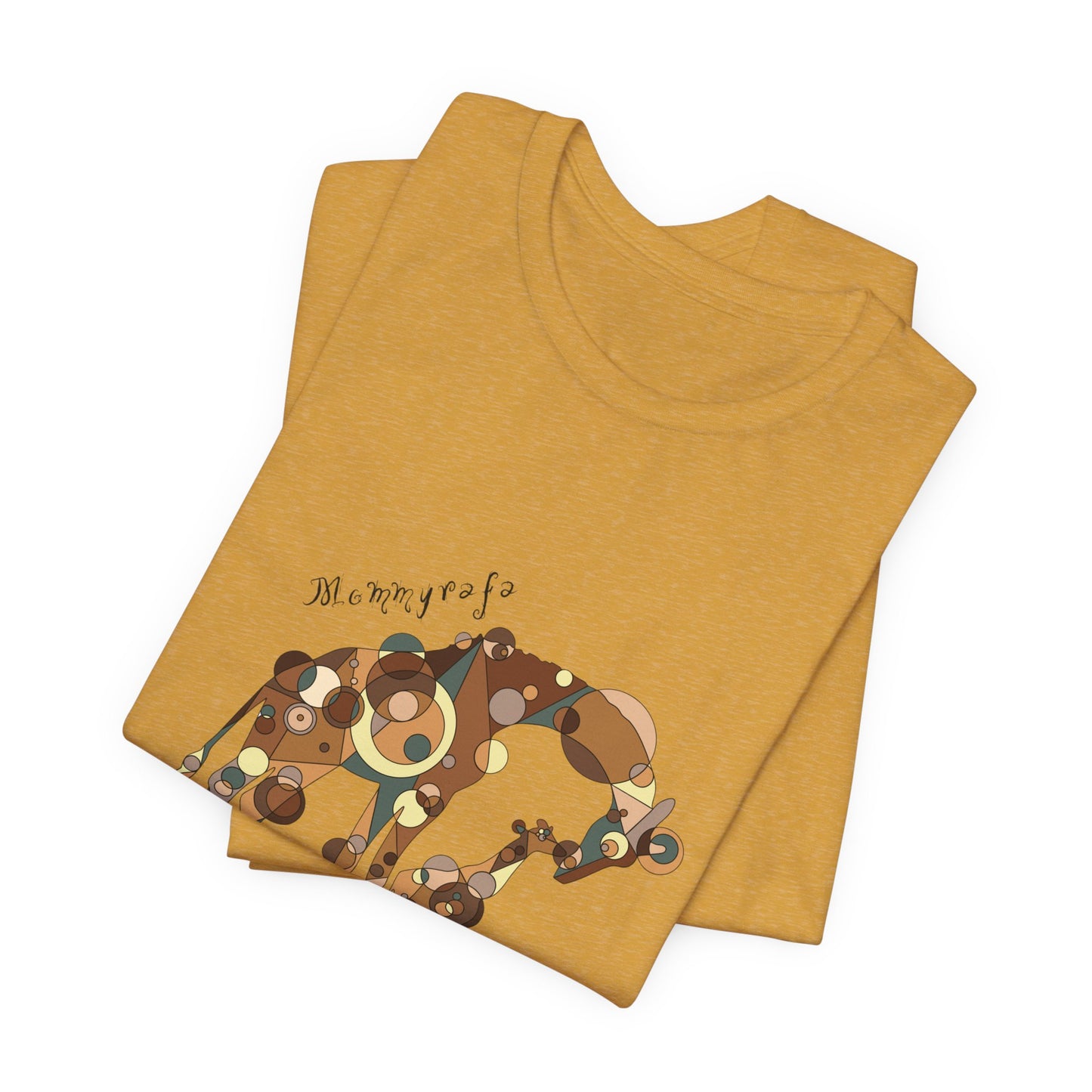 Women's Geometric Mother & Baby Giraffe Tee - Mommyrafa Edition