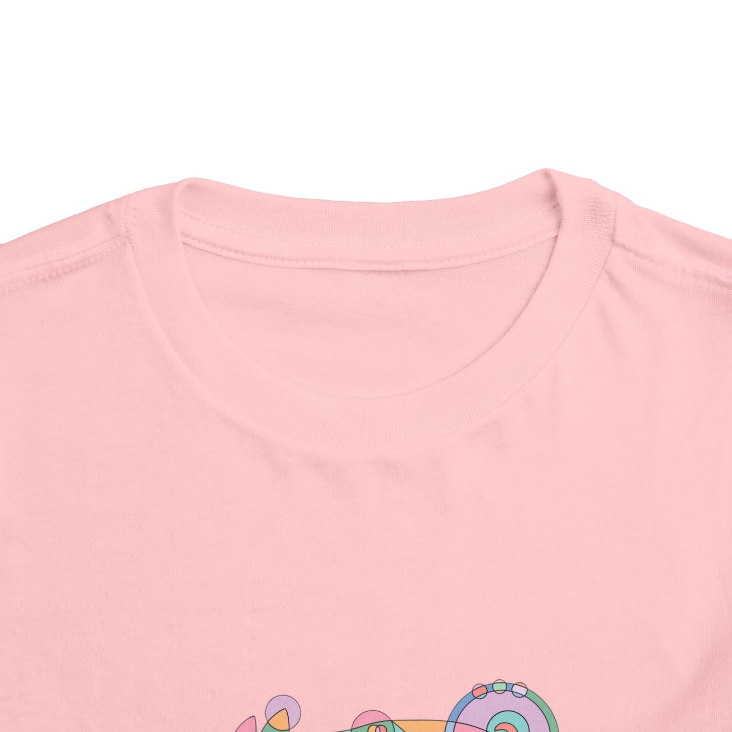 Toddler Unisex Geometric Pig Tee - Pastel Whimsy Edition