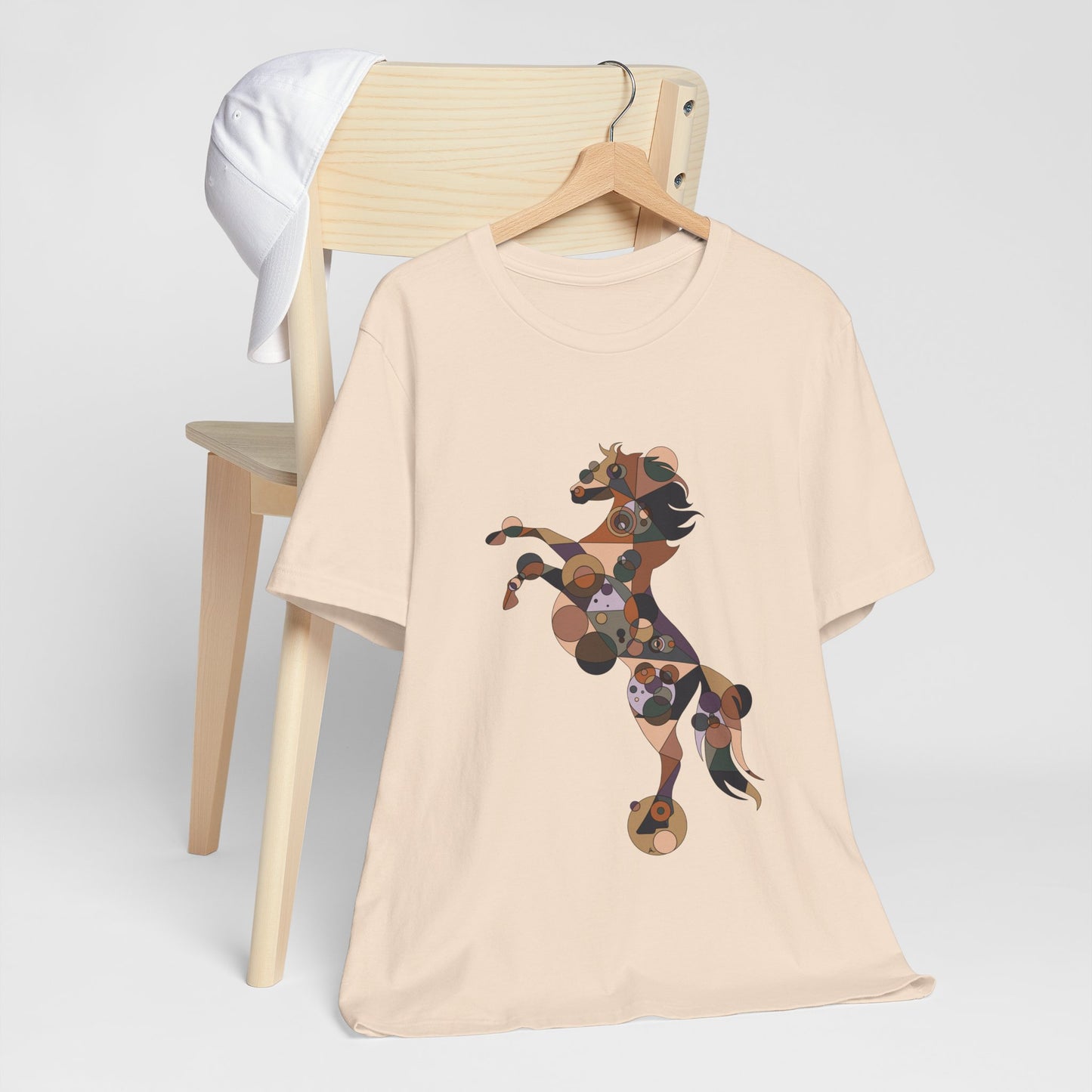 Unisex Geometric Horse Tee - Equine Mosaic Edition
