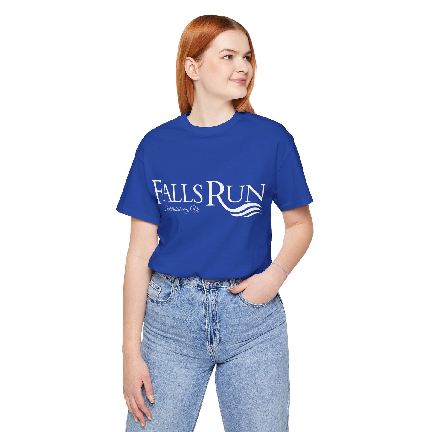 Falls Run – Community Activities Unisex Tee (True Royal & Black)