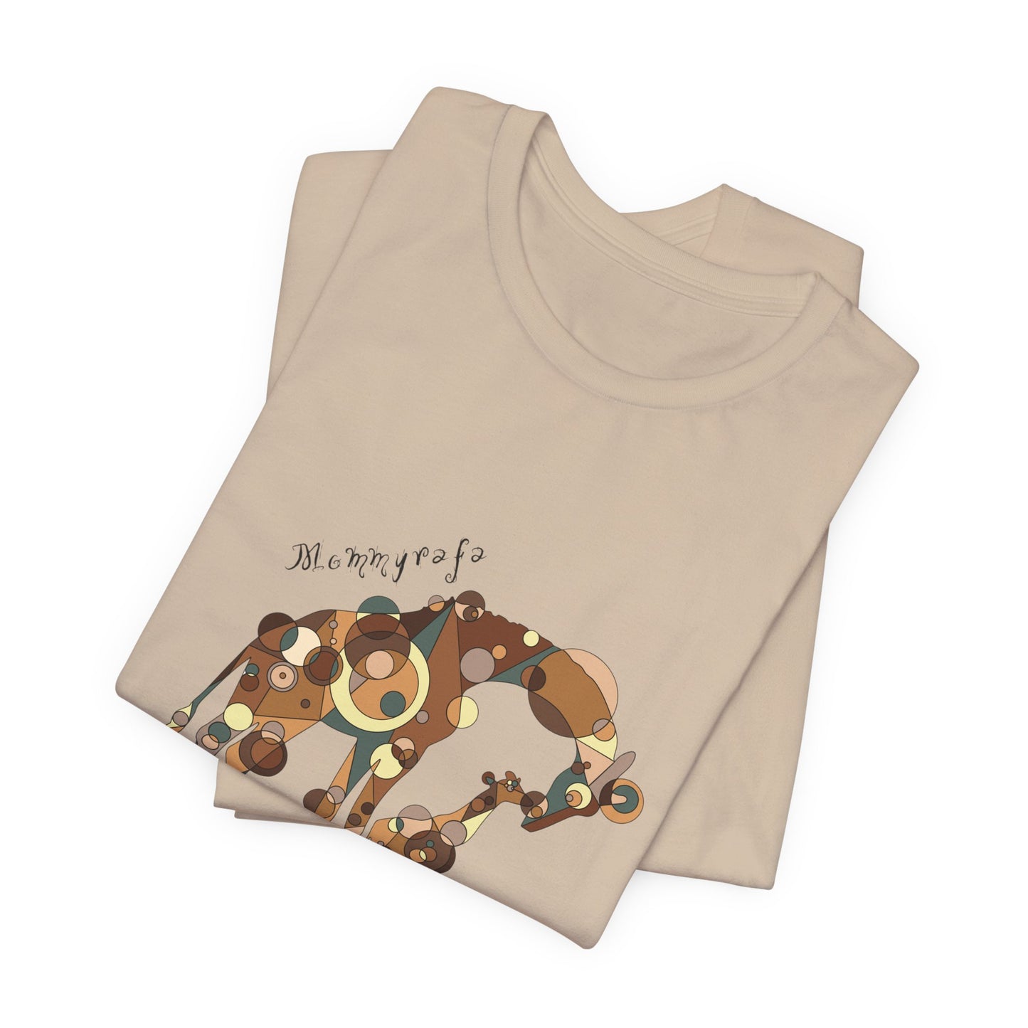 Women's Geometric Mother & Baby Giraffe Tee - Mommyrafa Edition