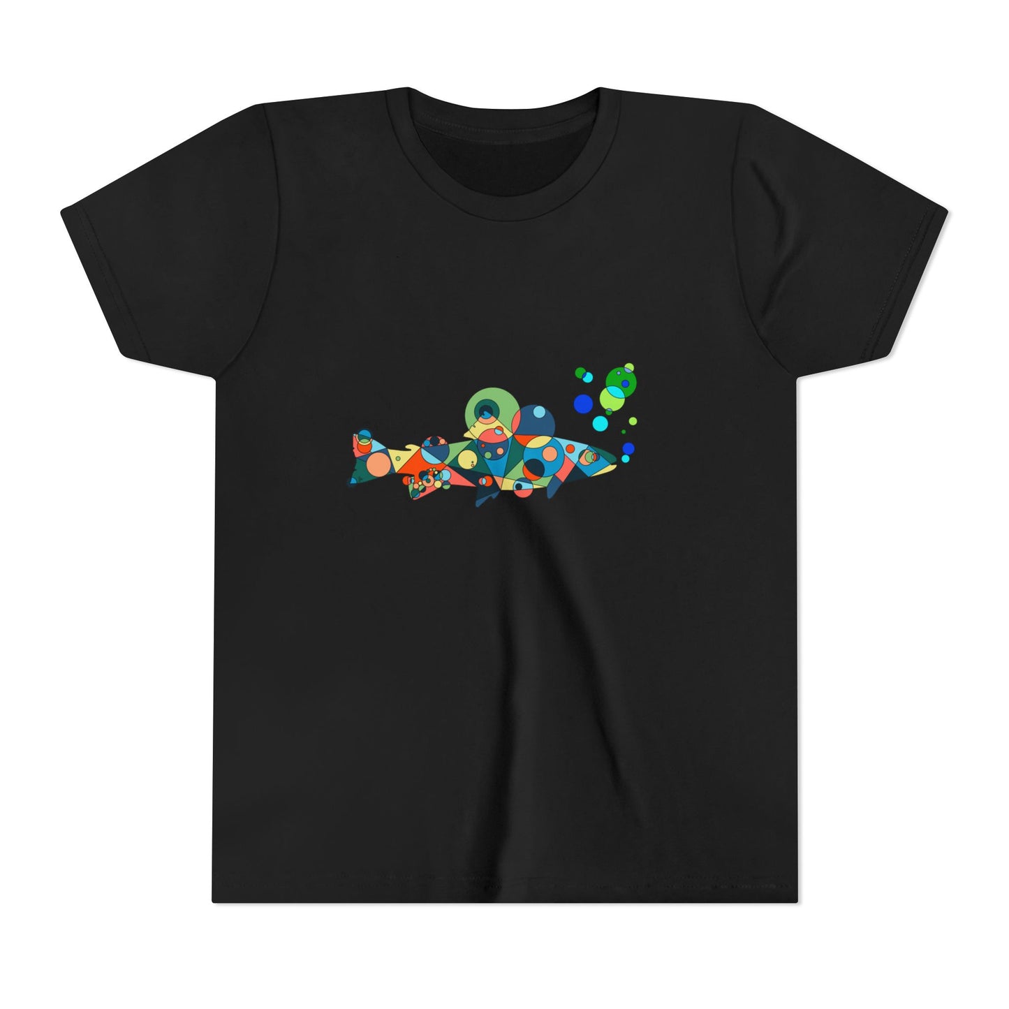 Youth Unisex Geometric Fish Tee - Aquatic Wonder Edition