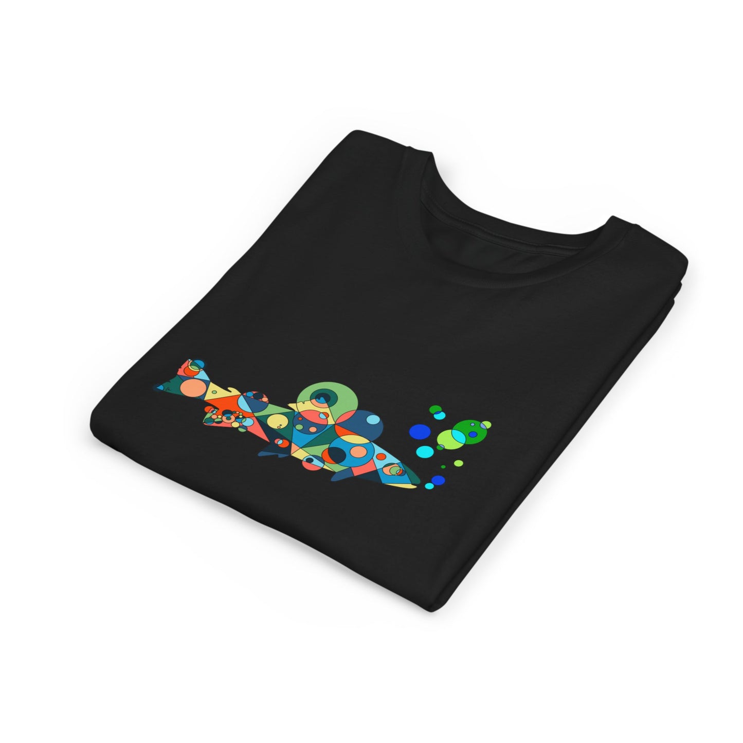 Youth Unisex Geometric Fish Tee - Aquatic Wonder Edition