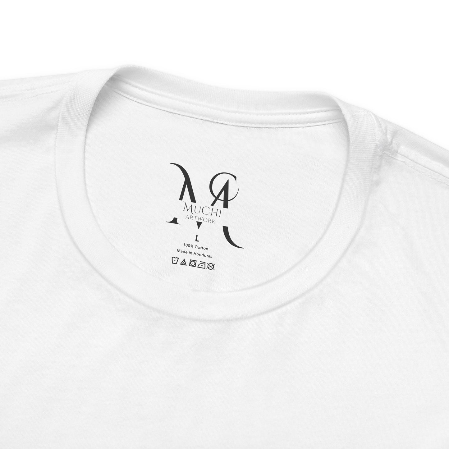 Unisex Tee Community Classic (Front Logo Only - Plain Back, White & Pink)