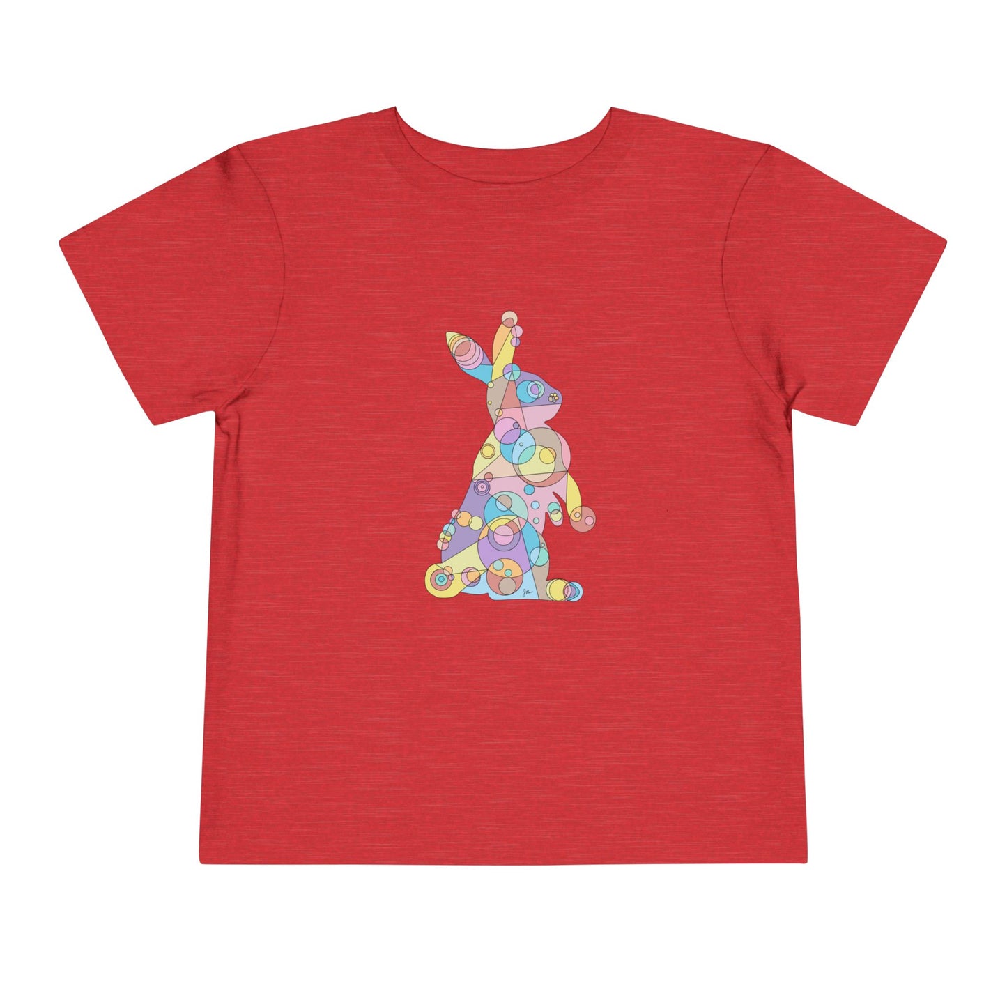 Toddler Unisex Geometric Bunny Tee - Pastel Wonder Edition