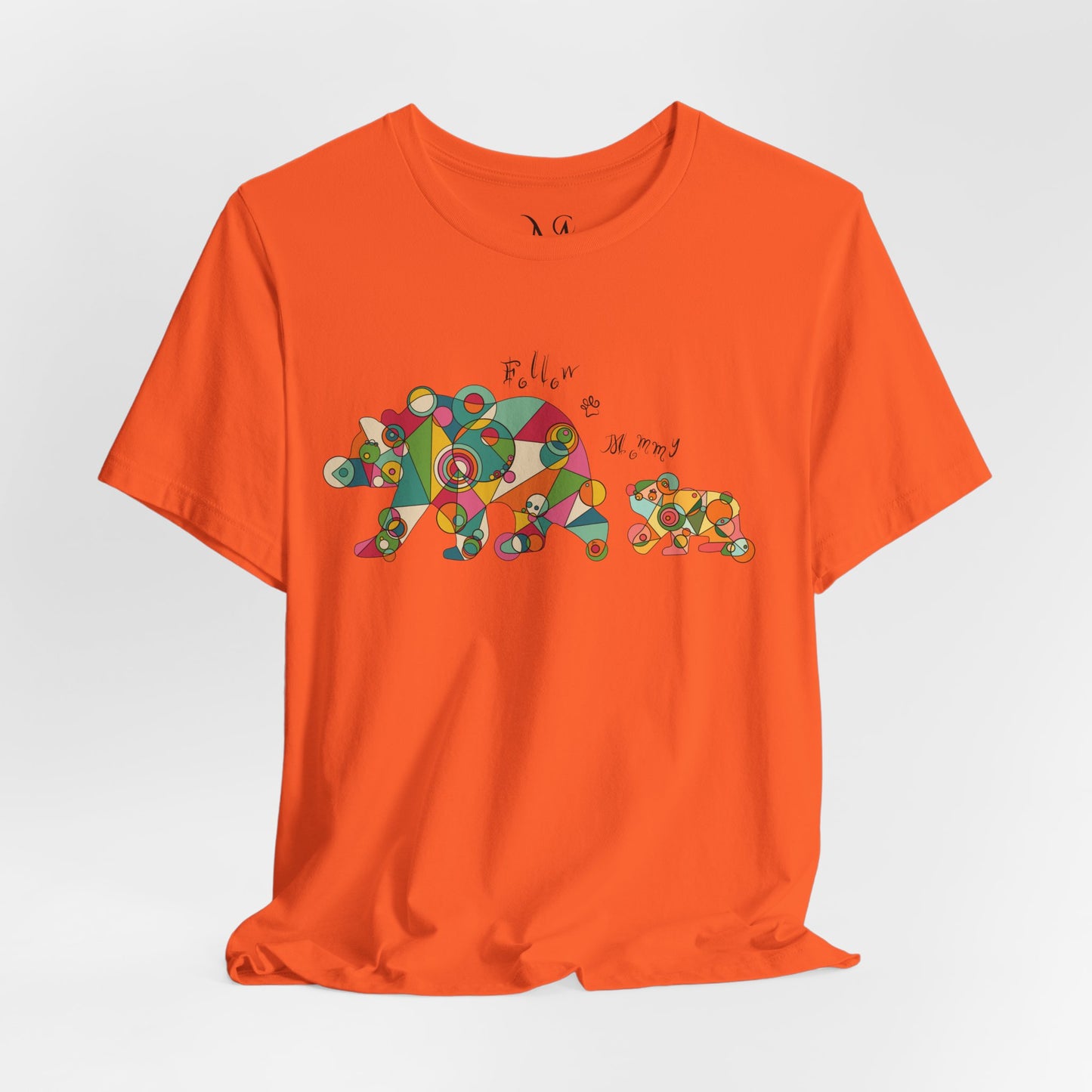 Women's Geometric Mother & Baby Bear Tee - Follow Mommy Edition