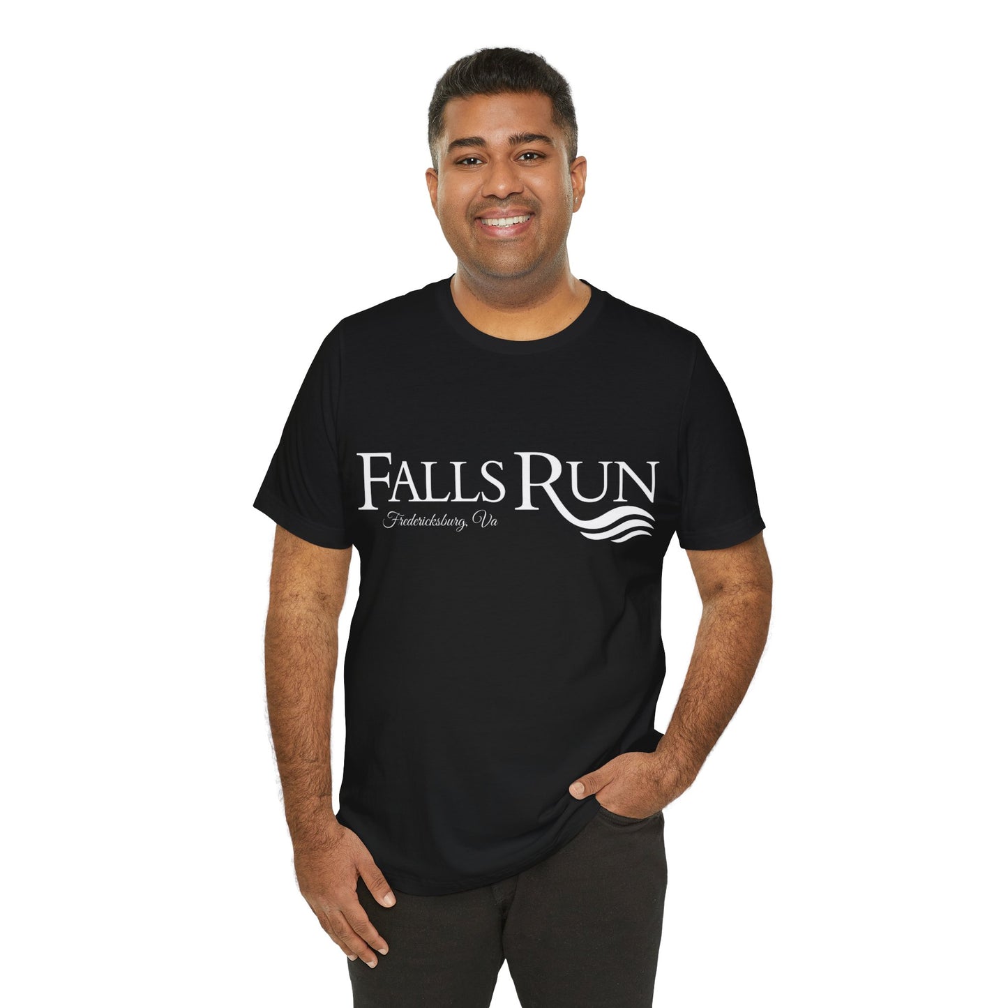 Falls Run – Community Activities Unisex Tee (True Royal & Black)