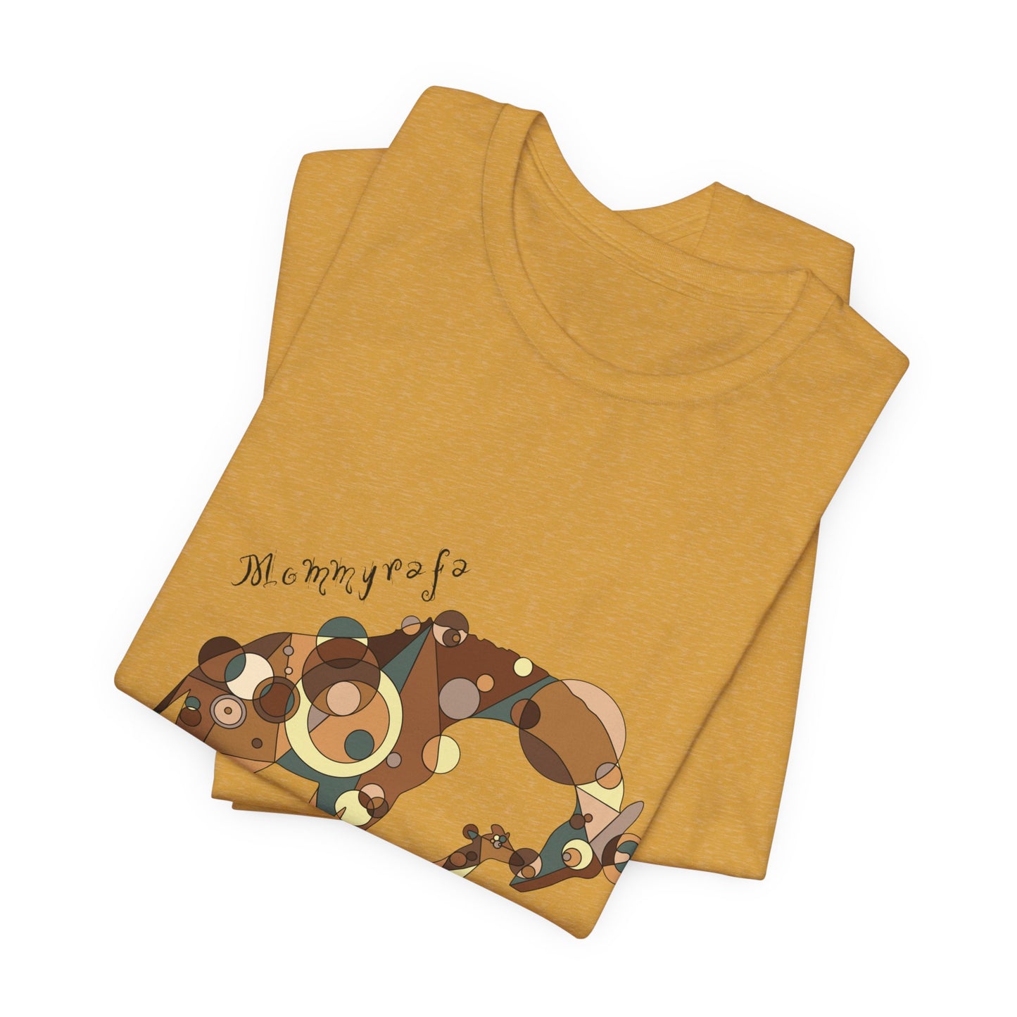 Women's Geometric Mother & Baby Giraffe Tee - Mommyrafa Edition