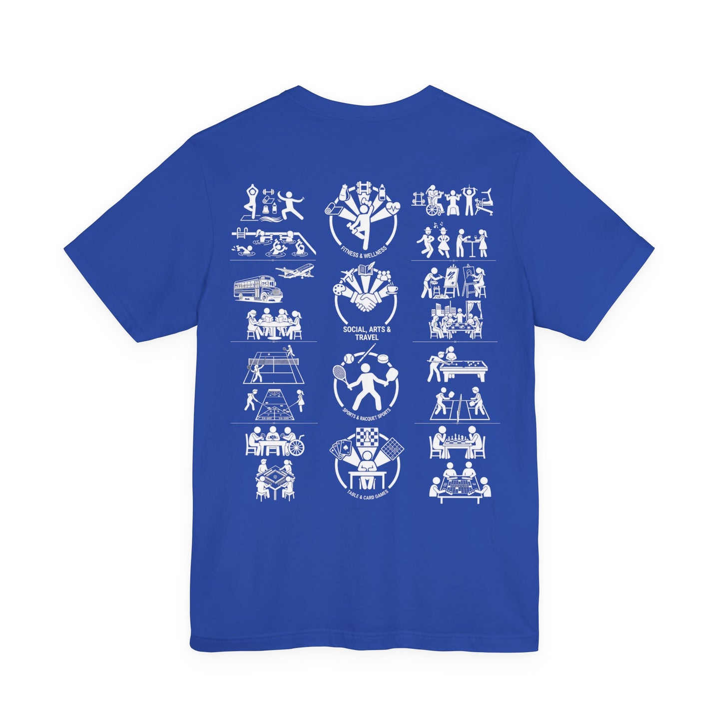 Falls Run – Community Activities Unisex Tee (True Royal & Black)