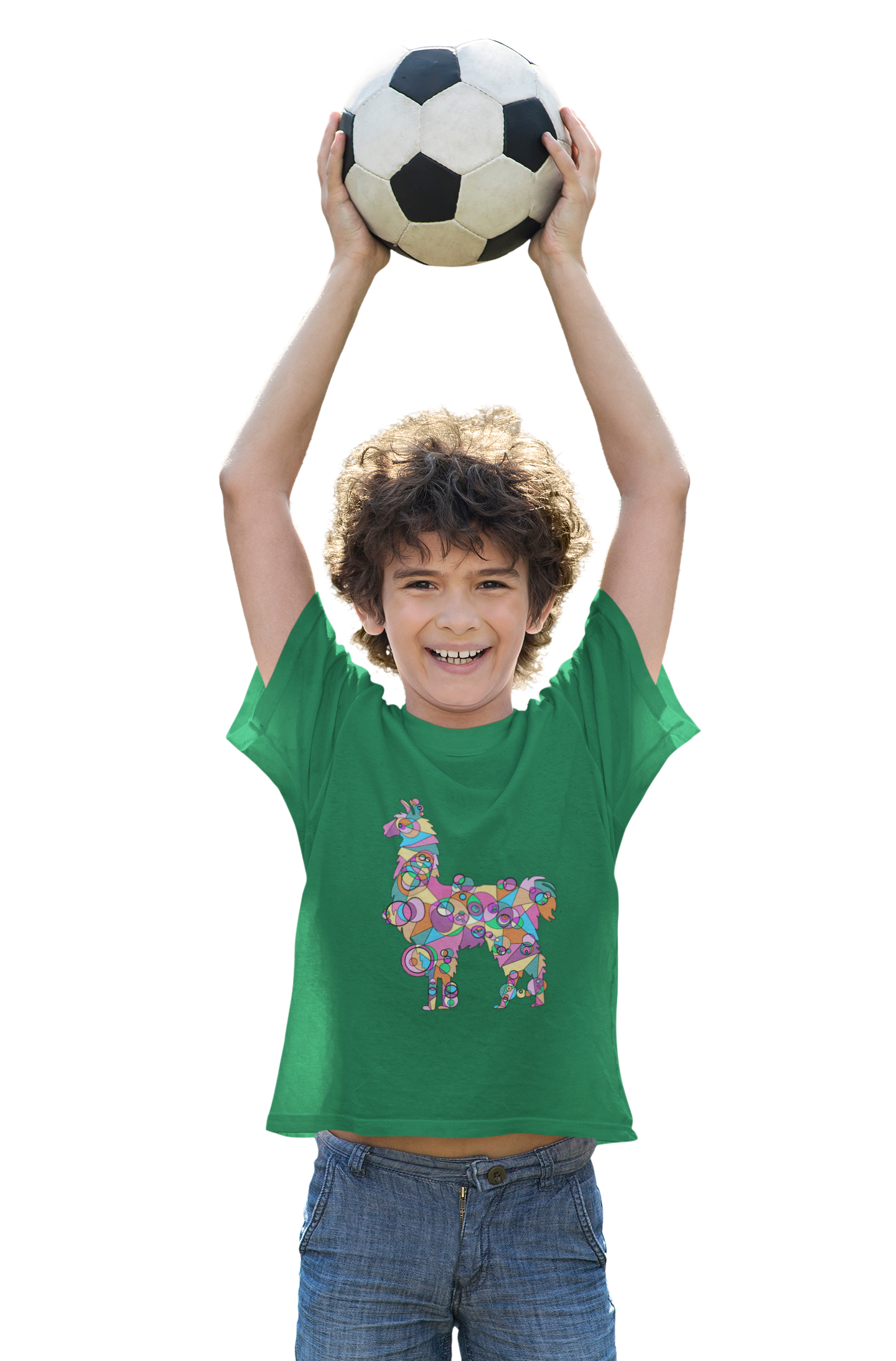 Toddler Unisex Geometric Llama Tee - Andean Joy Edition