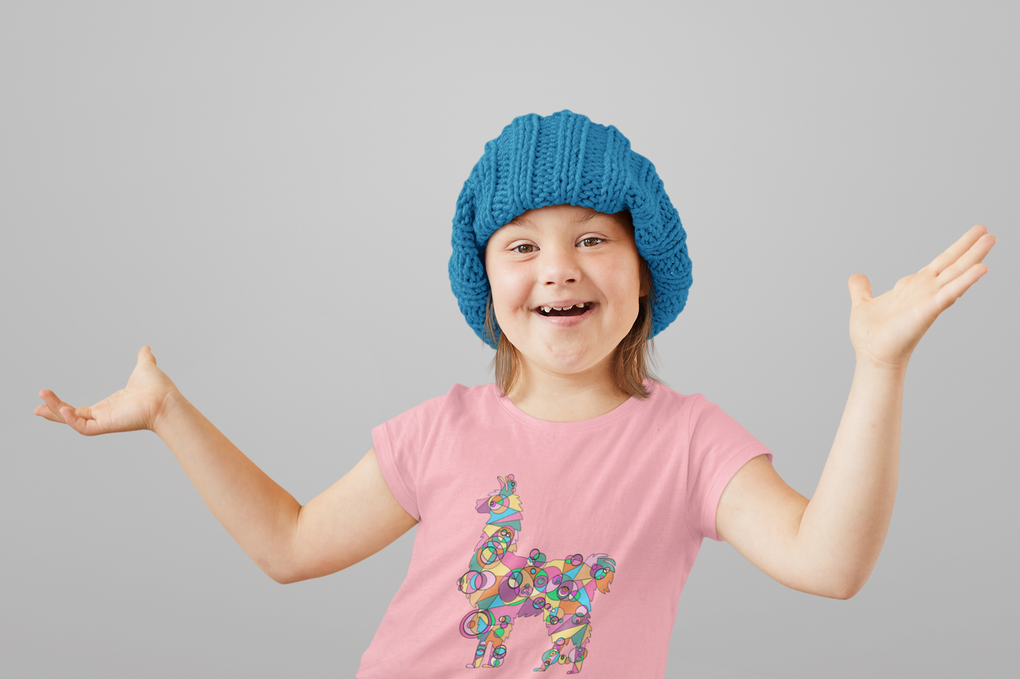 Toddler Unisex Geometric Llama Tee - Andean Joy Edition