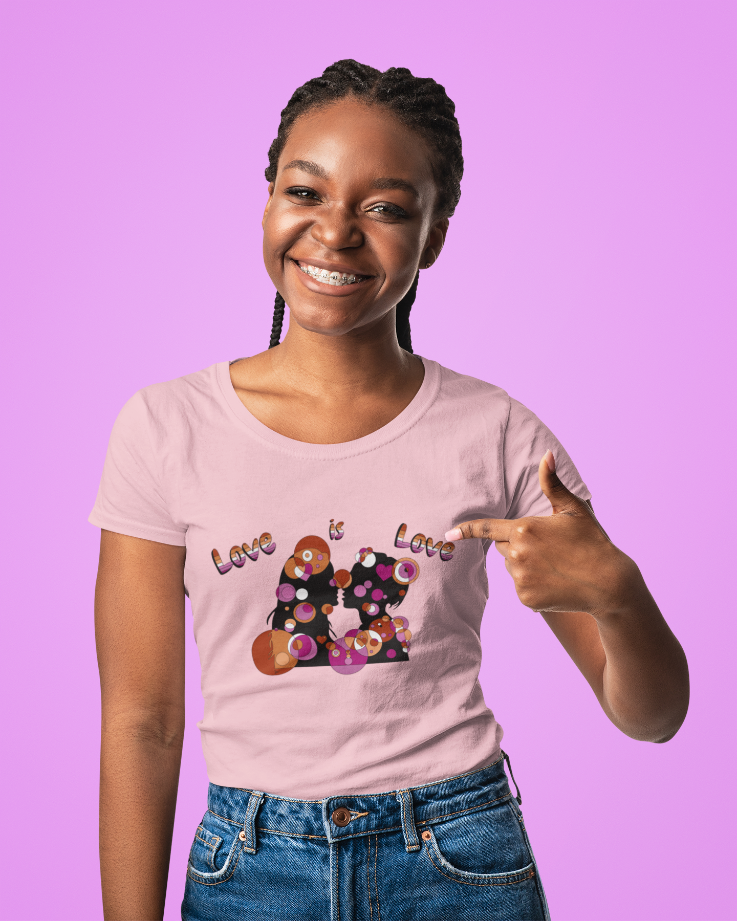 Women’s Geometric Pride Tee - Love is Love Edition