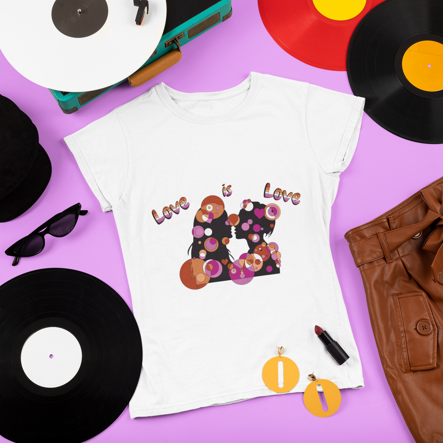 Women’s Geometric Pride Tee - Love is Love Edition