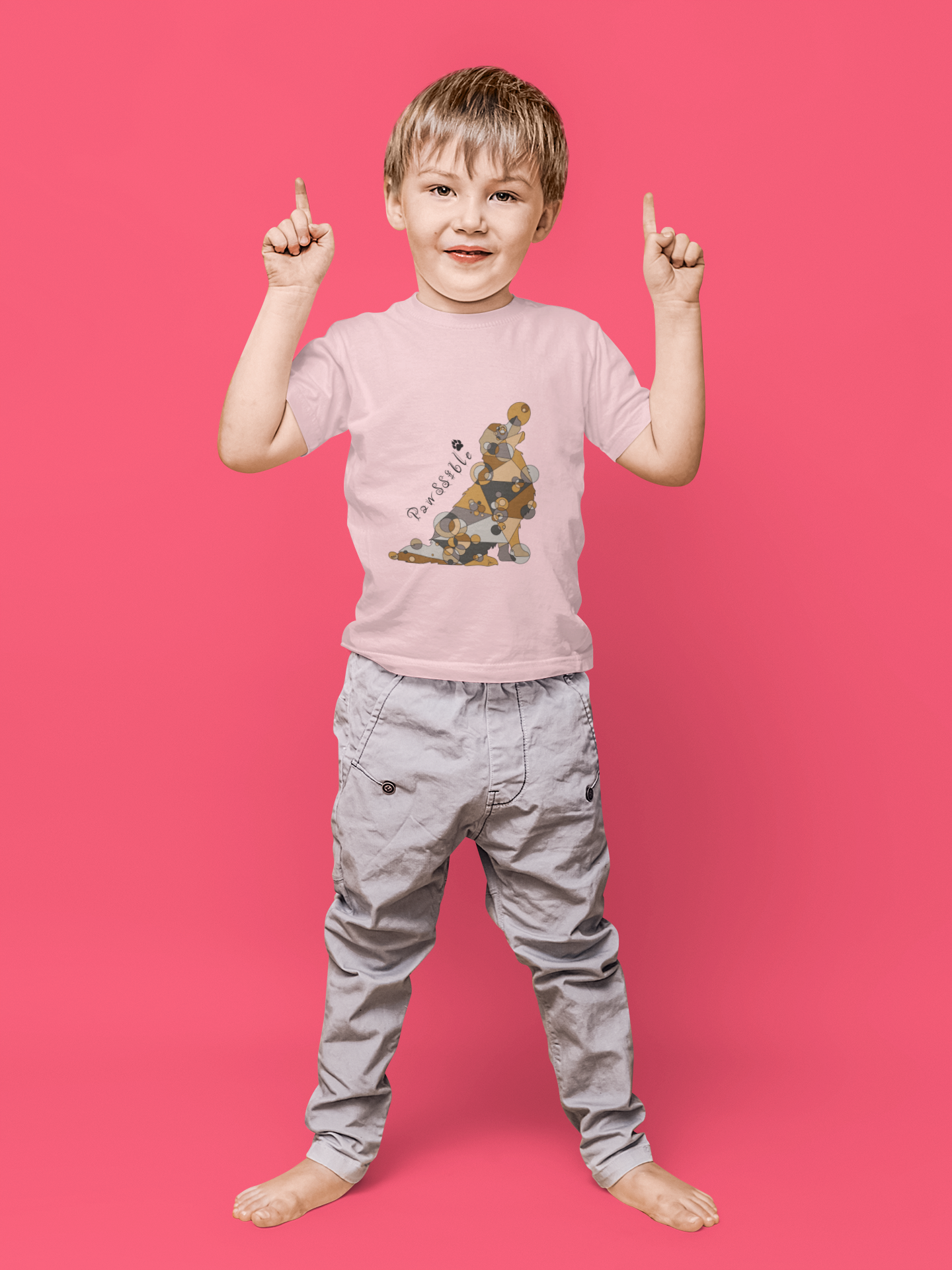 Toddler Unisex Geometric Dog Tee - Pawssible Edition