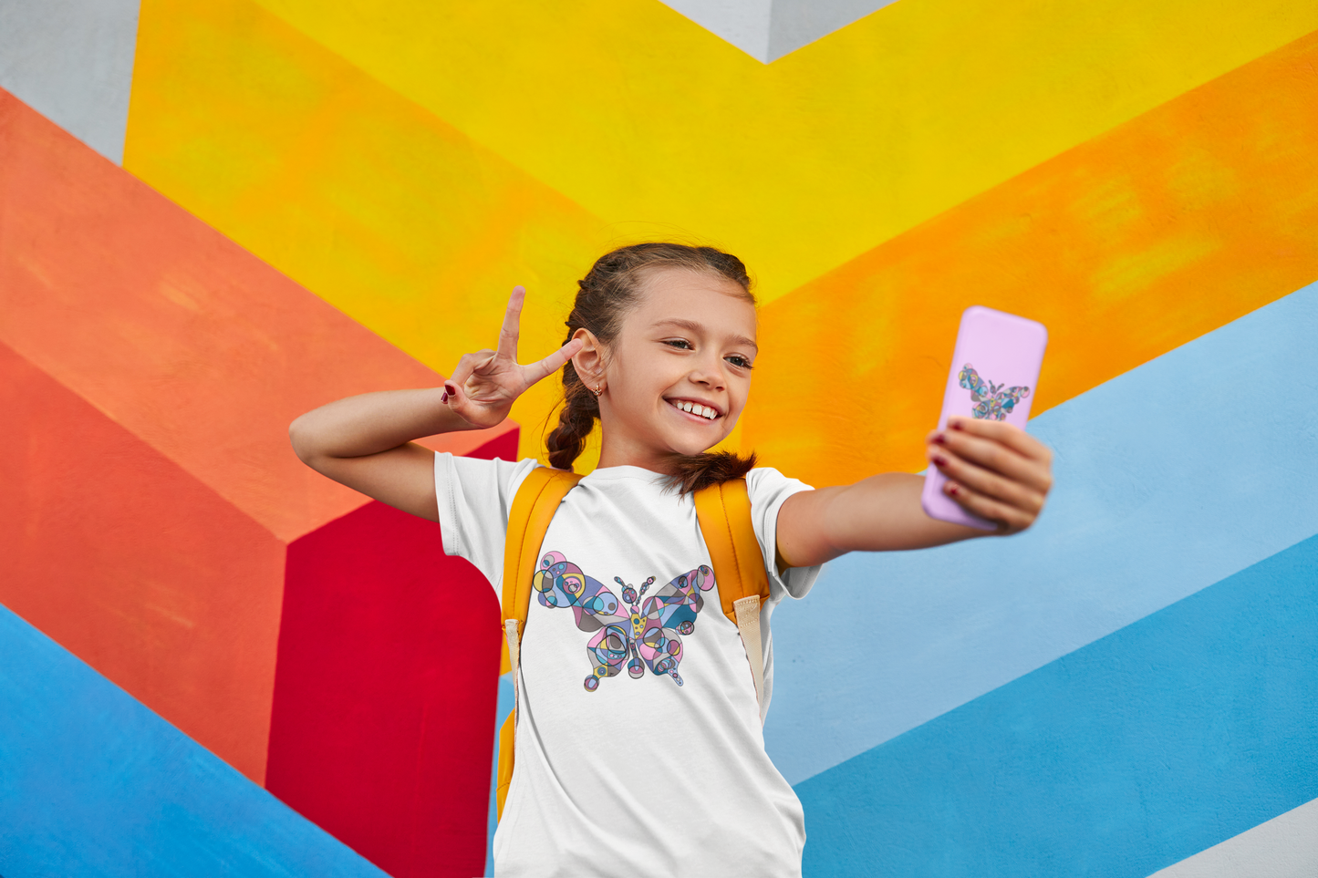 Youth Unisex Geometric Butterfly Tee - Ethereal Edition