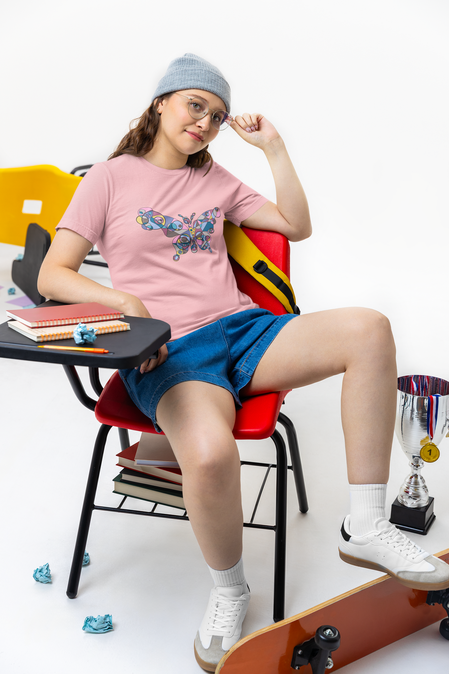 Youth Unisex Geometric Butterfly Tee - Ethereal Edition