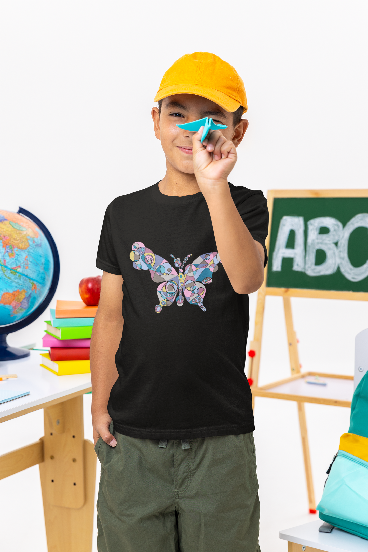 Youth Unisex Geometric Butterfly Tee - Ethereal Edition