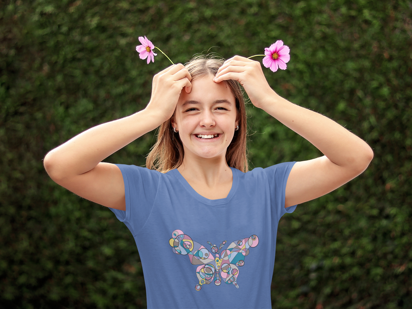 Youth Unisex Geometric Butterfly Tee - Ethereal Edition